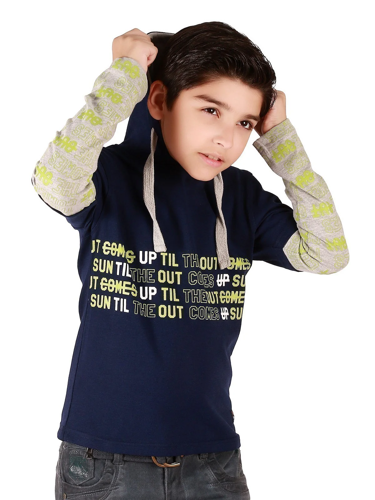 Boy's Navy Hoodie - EBTH19-013 - Image 2