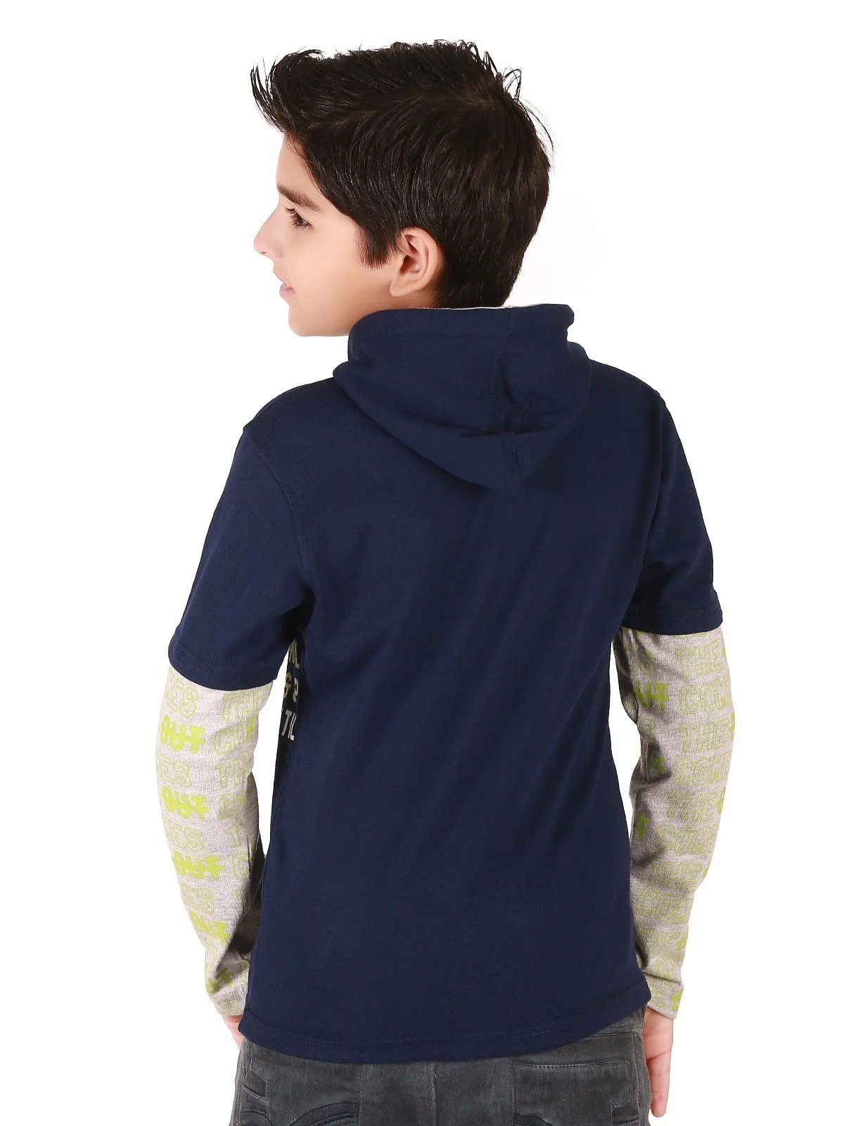 Boy's Navy Hoodie - EBTH19-013 - Image 3