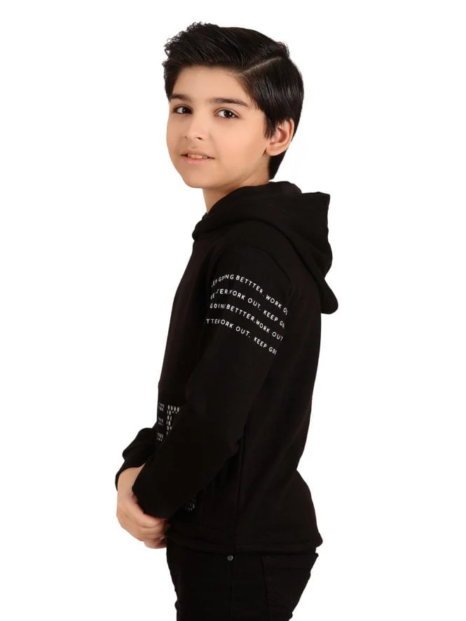 Boy's Black Hoodie - EBTH19-019 - Image 2