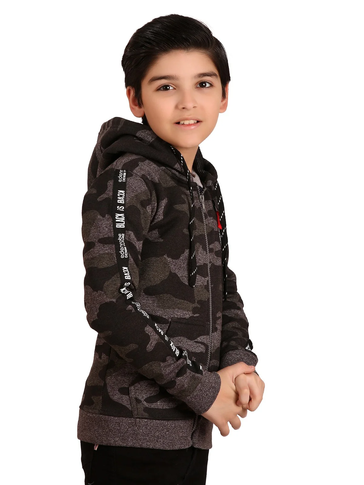 Boy's Dark Grey Hoodie - EBTH19-021 - Image 2