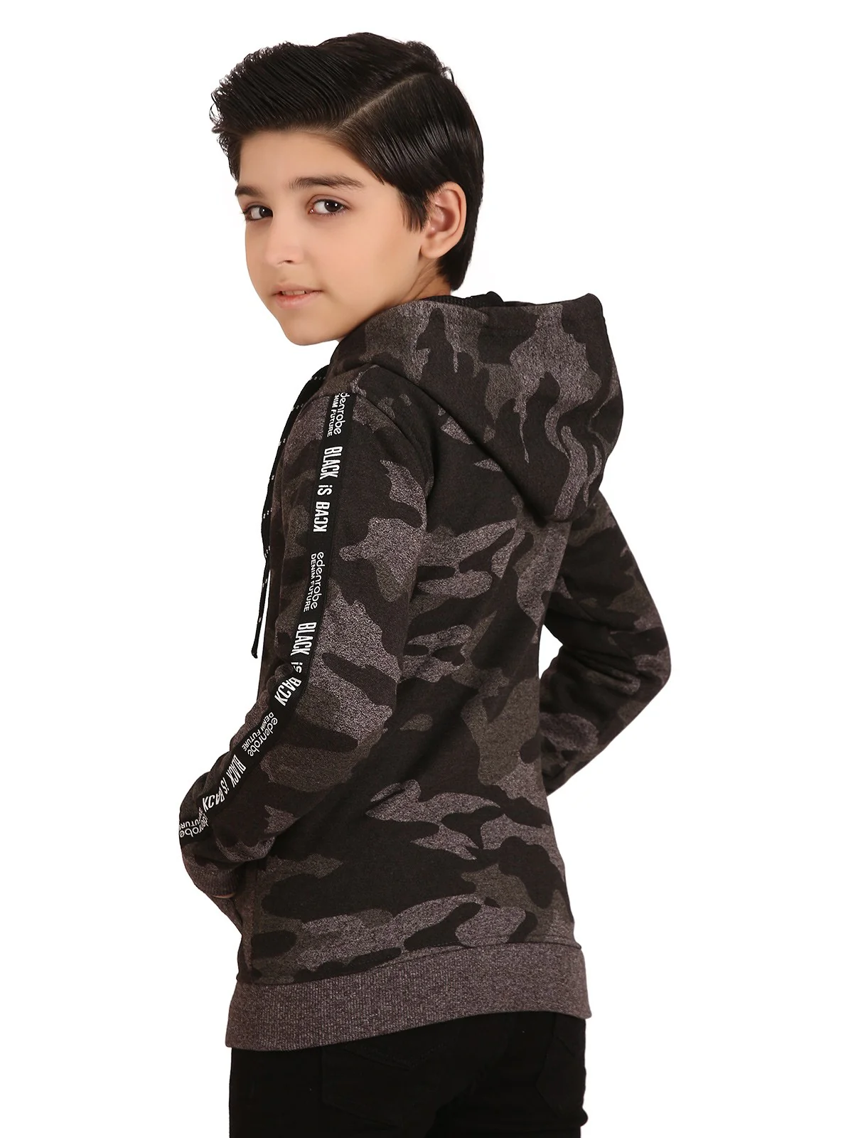 Boy's Dark Grey Hoodie - EBTH19-021 - Image 3