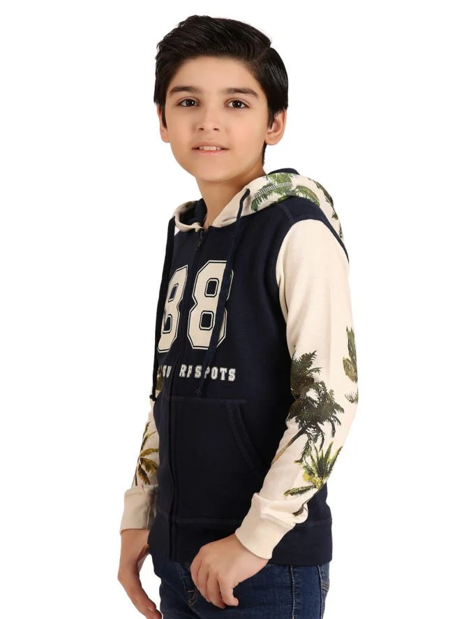 Boy's Navy Hoodie - EBTH19-026 - Image 2