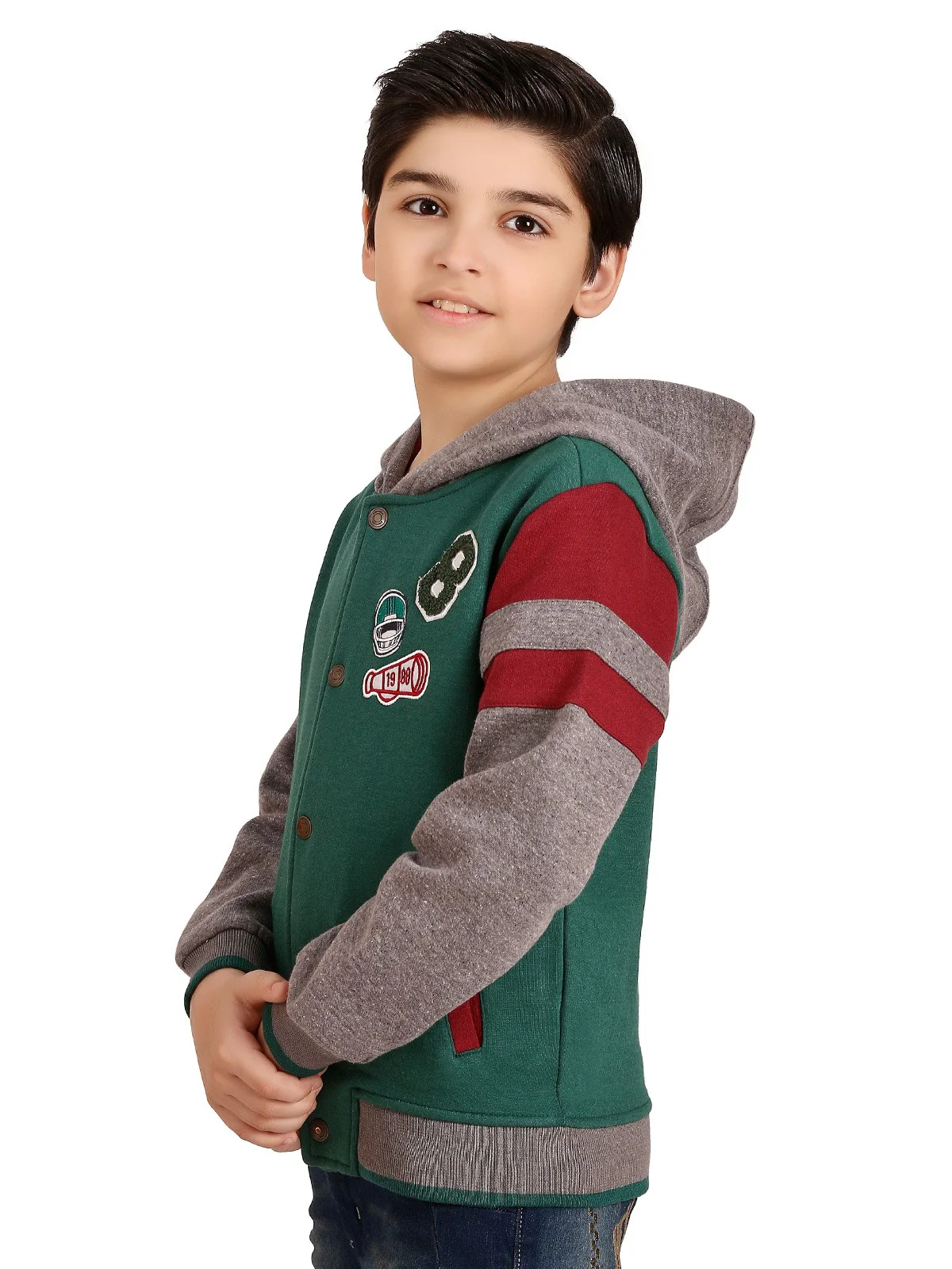 Boy's Teal Green Hoodie - EBTH19-027 - Image 2