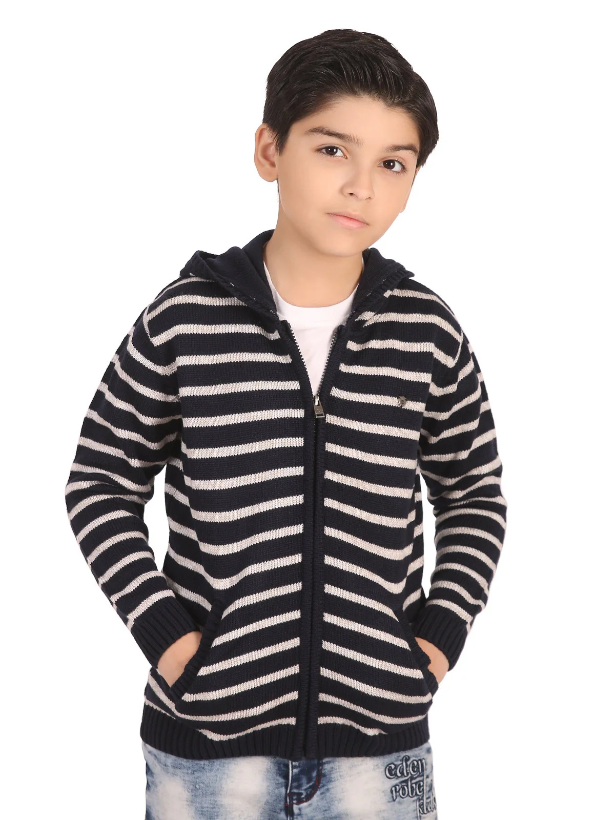 Boy's Dark Navy Hoodie - EBTH19-028