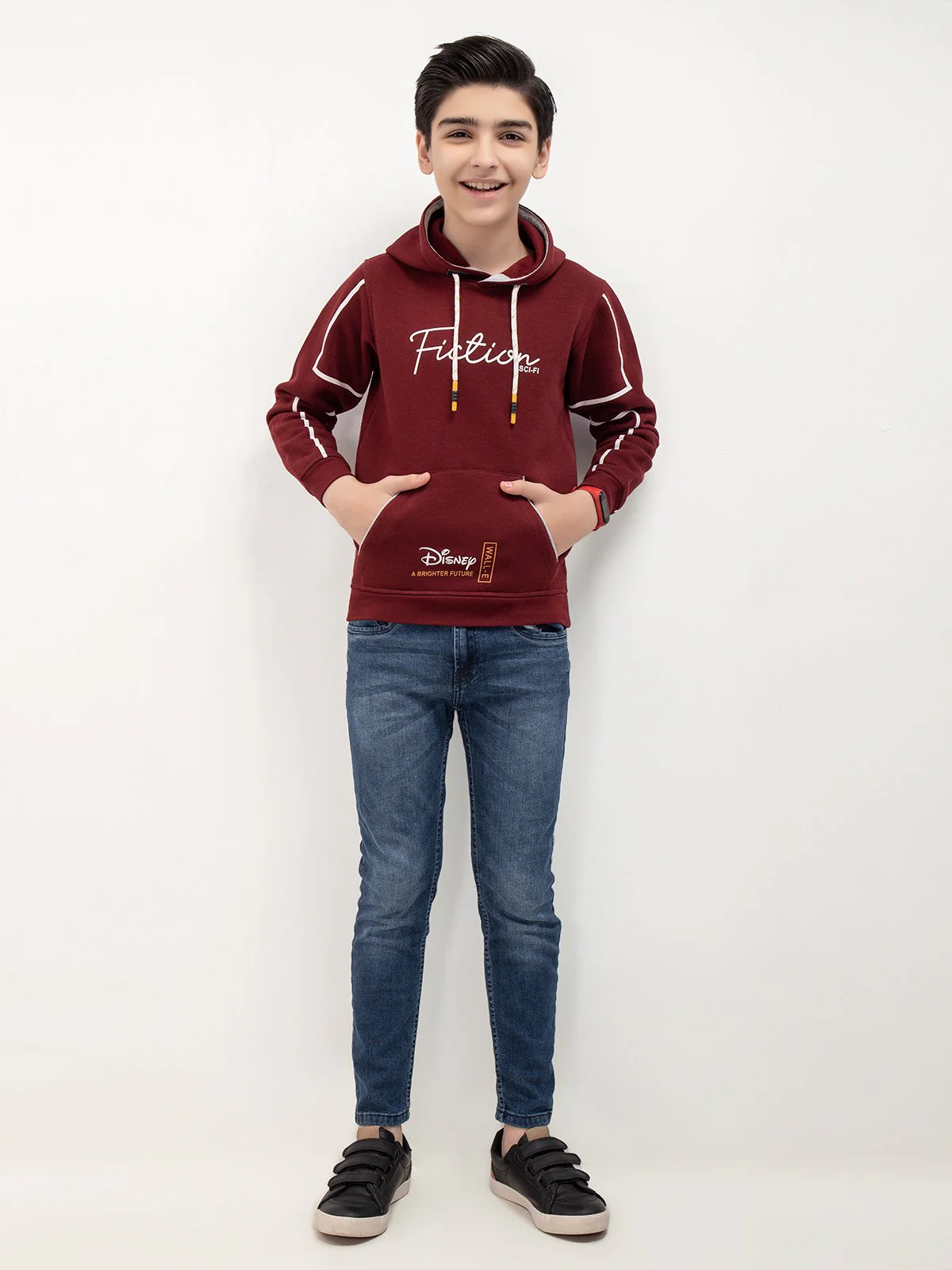 Boy's Maroon Hoodie - EBTH21-004