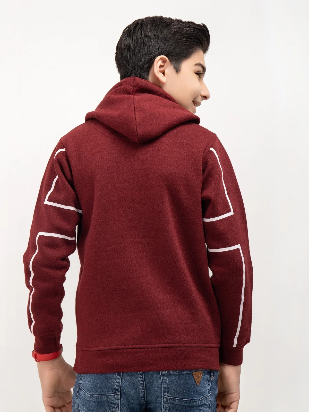 Boy's Maroon Hoodie - EBTH21-004 - Image 7