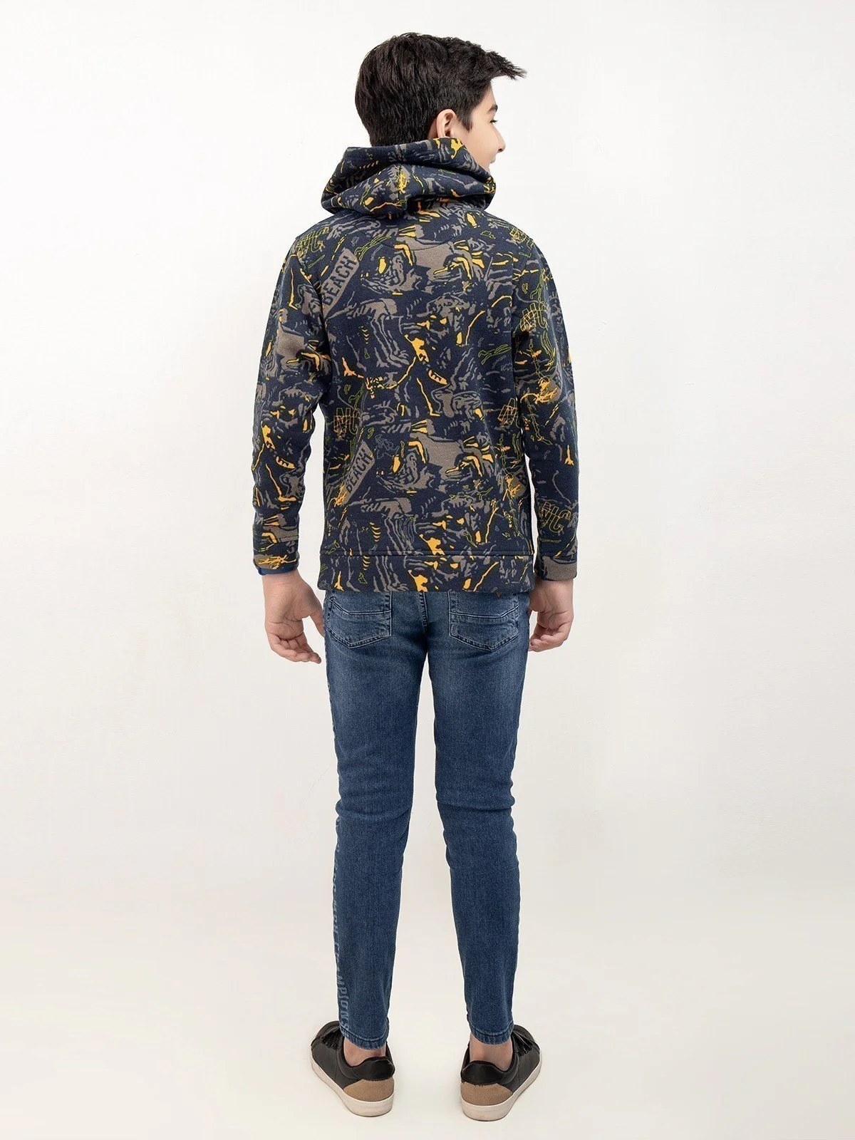 Boy's Navy Blue Hoodie - EBTH21-006 - Image 7