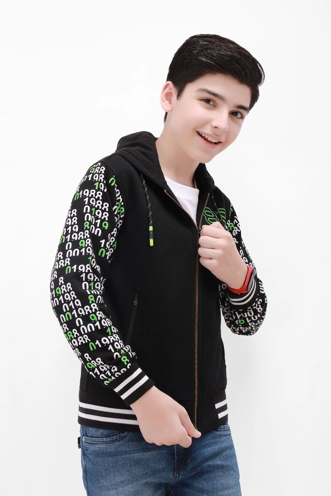 Boy's Black Hoodie - EBTH21-008 - Image 3