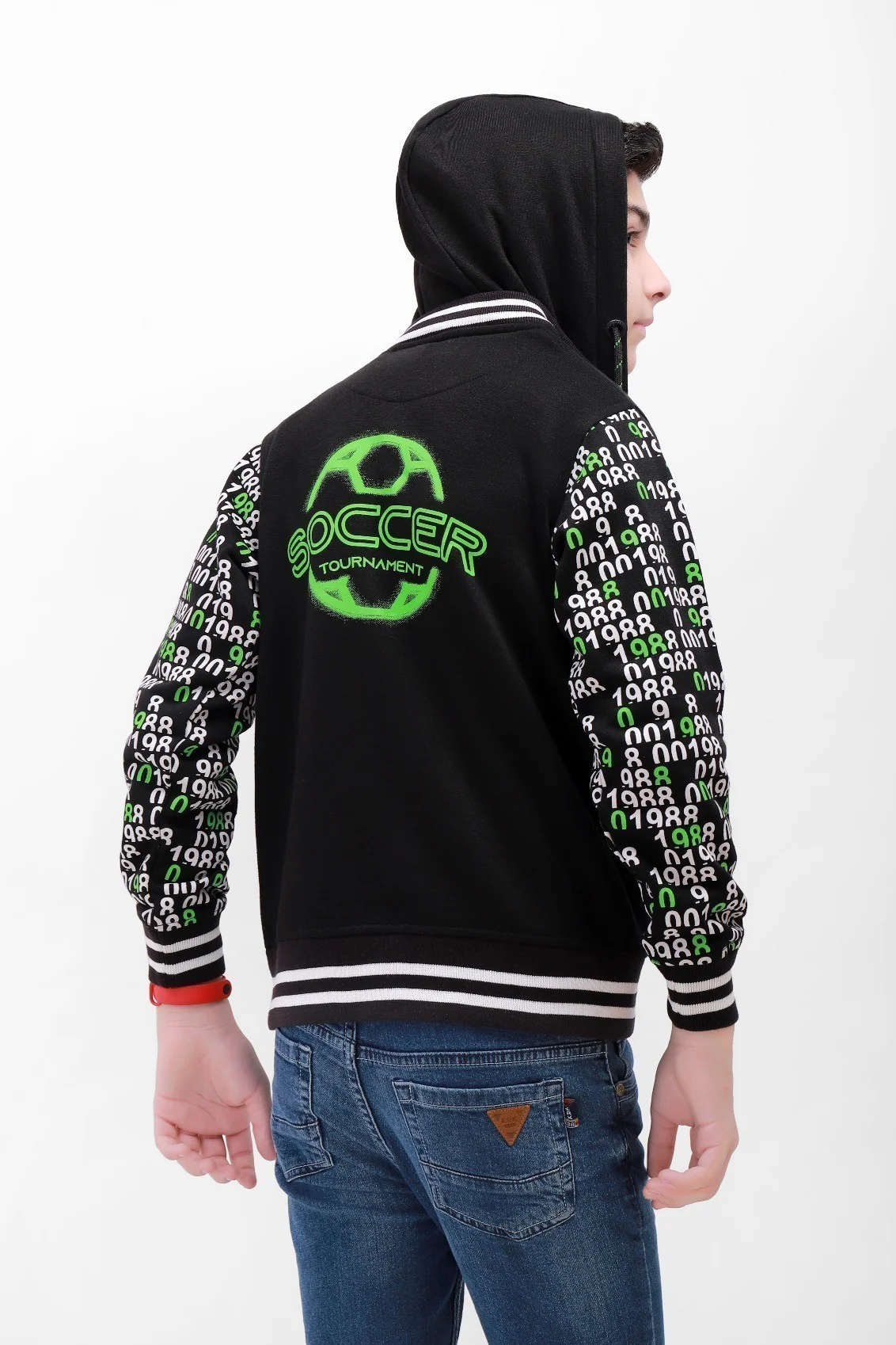 Boy's Black Hoodie - EBTH21-008 - Image 7