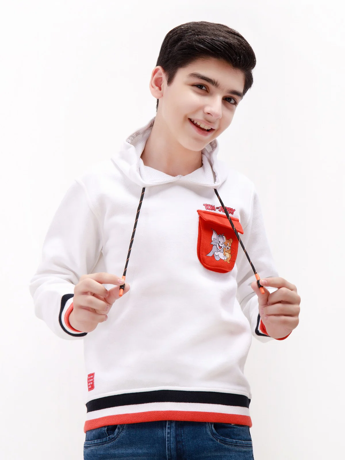 Boy's White Hoodie - EBTH21-010