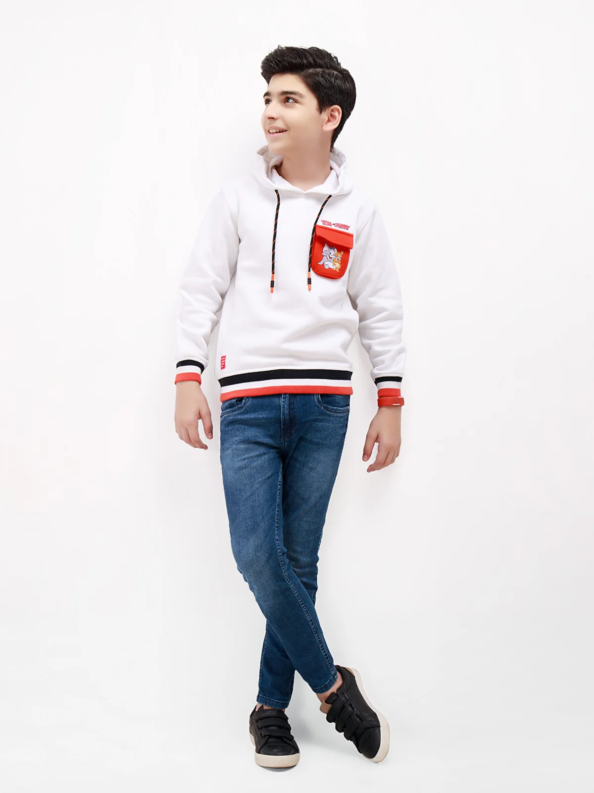 Boy's White Hoodie - EBTH21-010 - Image 2