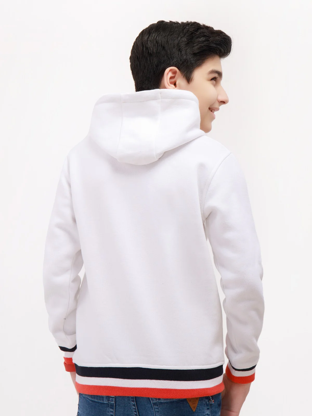 Boy's White Hoodie - EBTH21-010 - Image 4