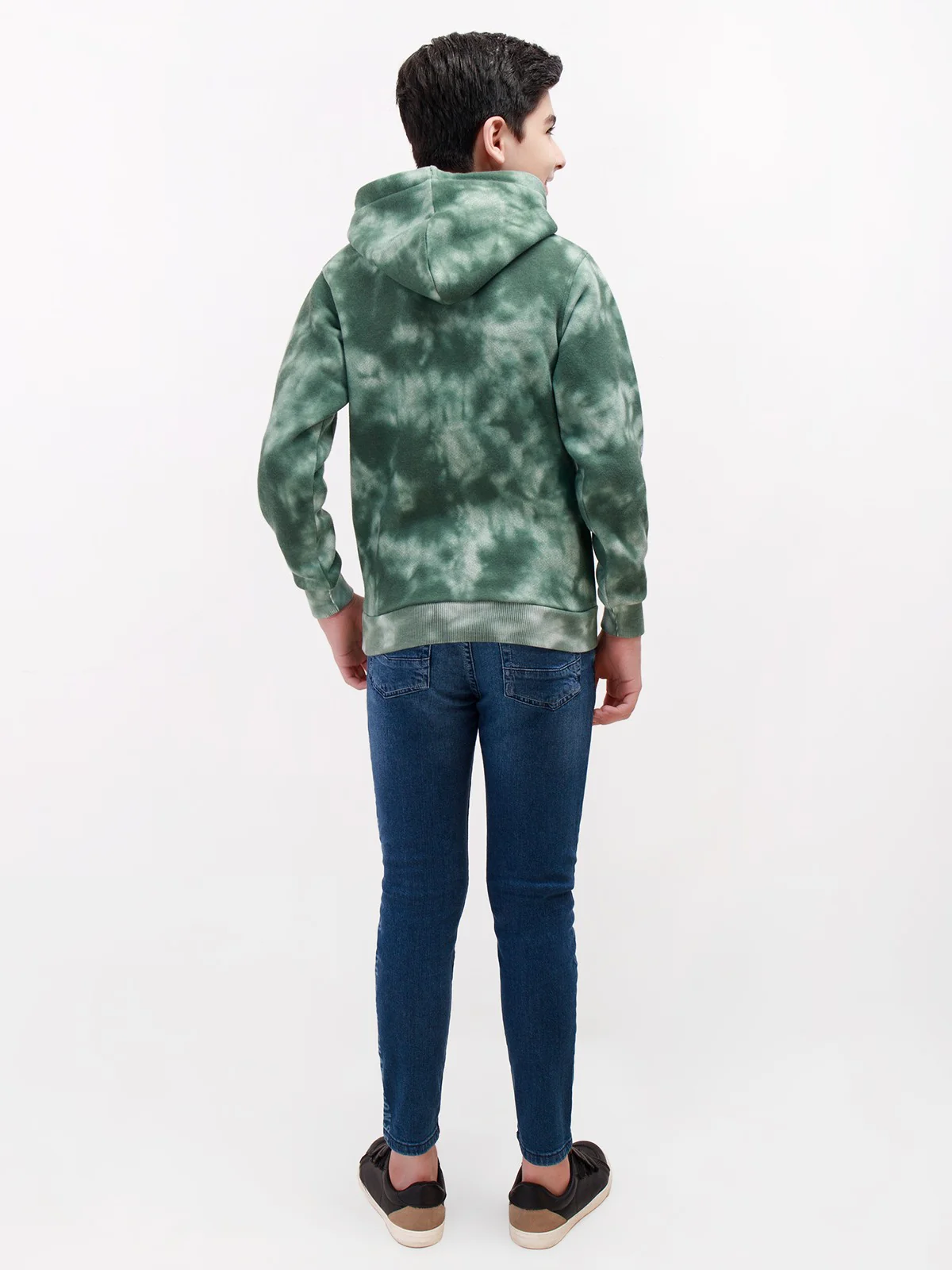 Boy's Blue & Green Hoodie - EBTH21-011 - Image 5