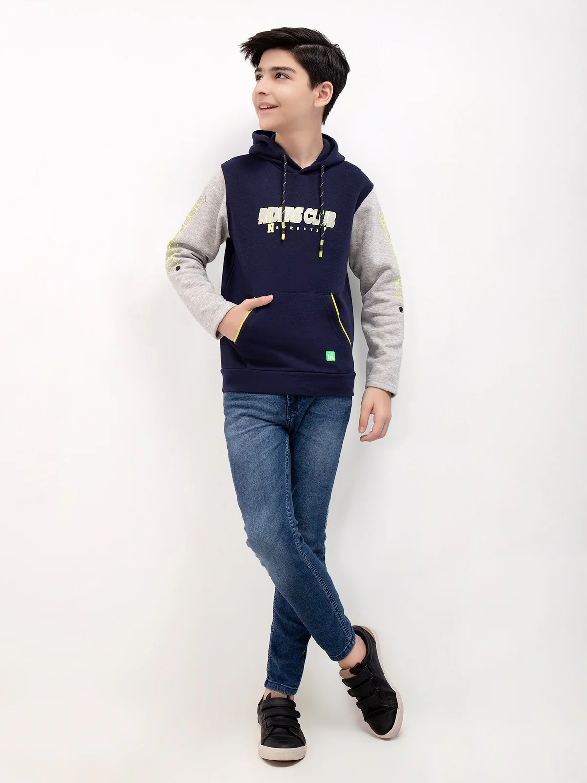 Boy's Navy Blue Hoodie - EBTH21-012 - Image 7