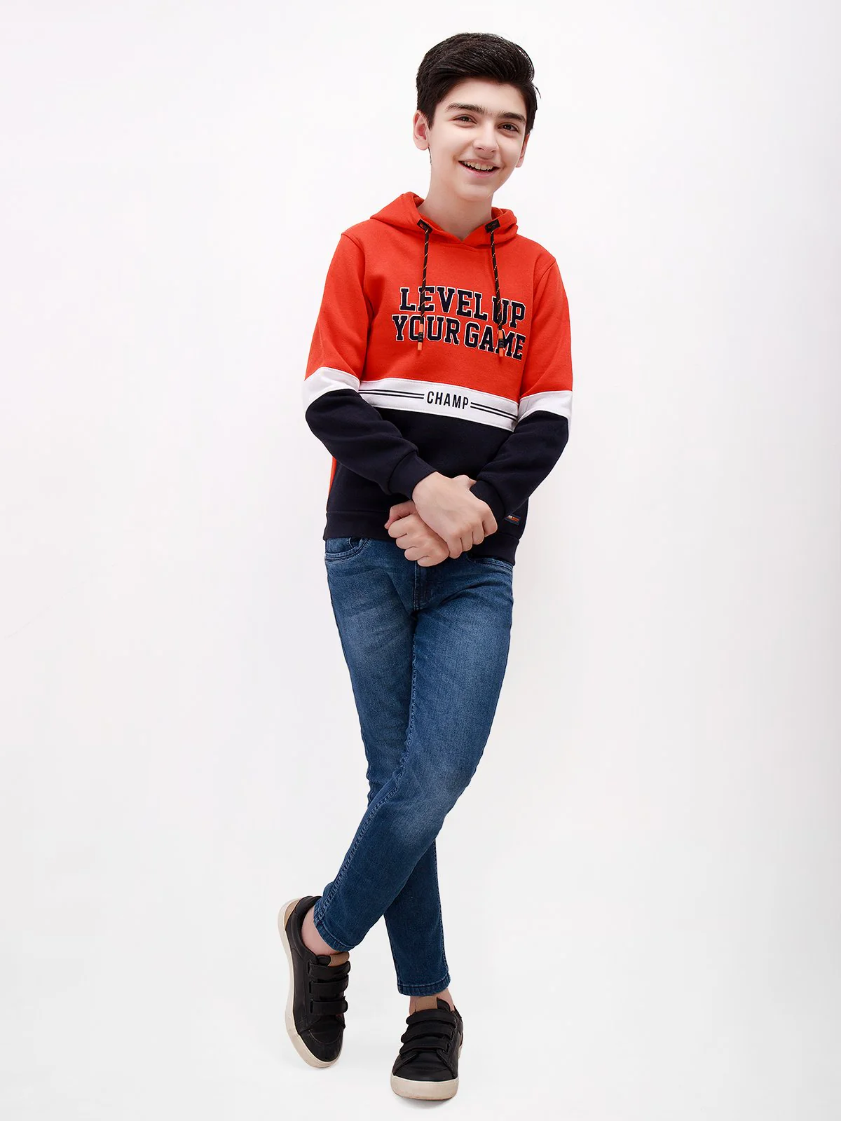 Boy's Red & Blue Hoodie - EBTH21-015 - Image 2