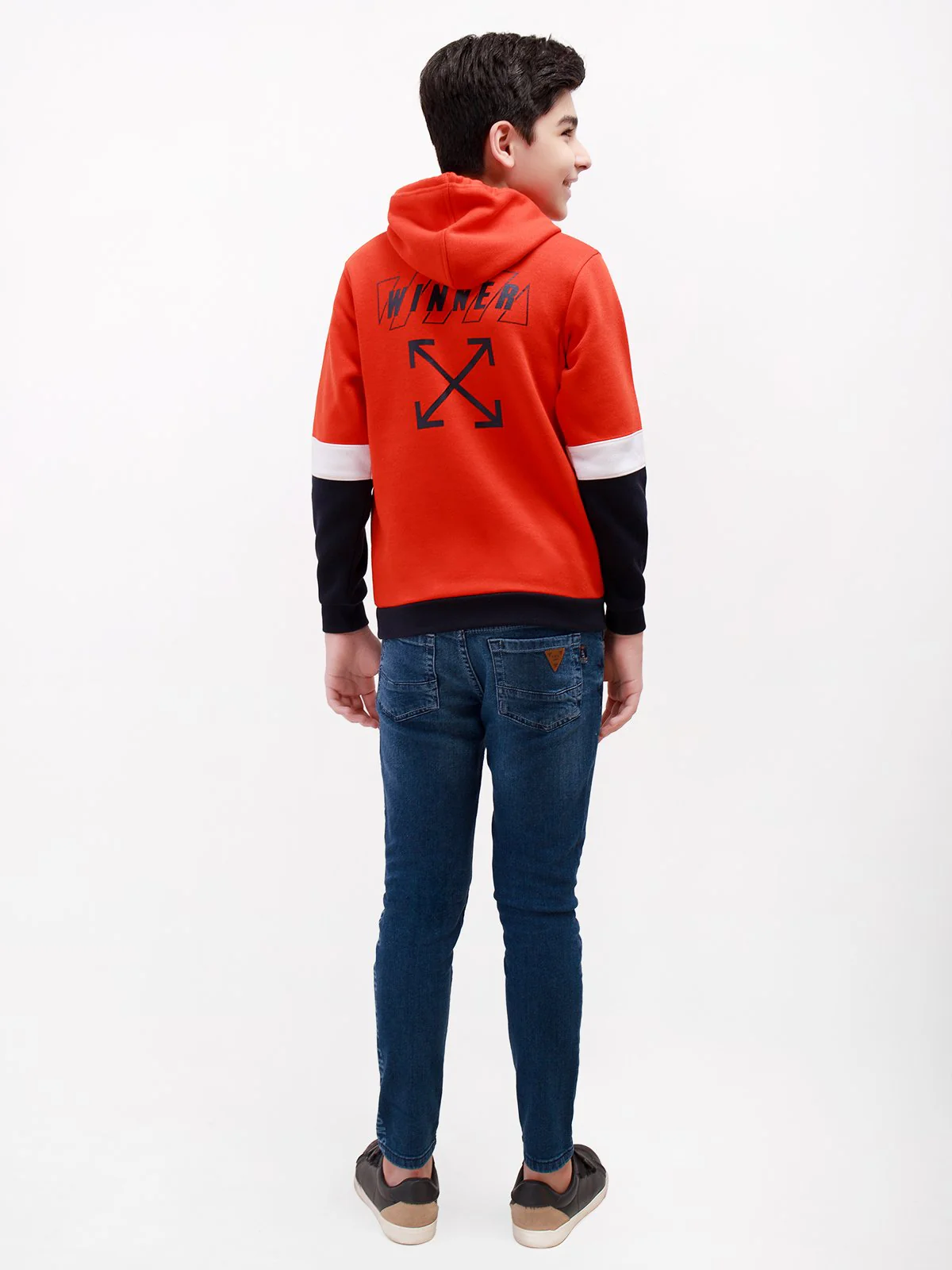 Boy's Red & Blue Hoodie - EBTH21-015 - Image 5
