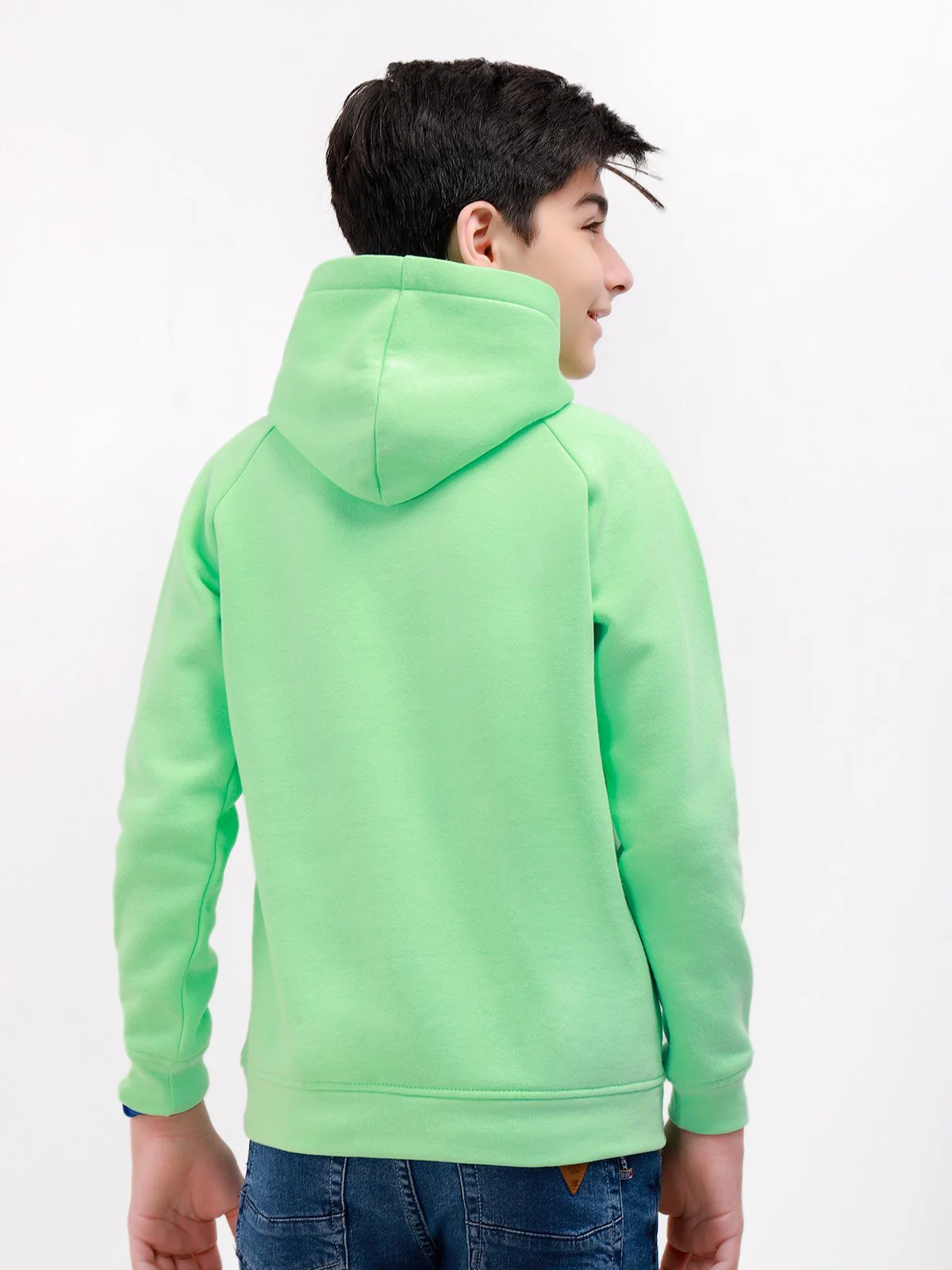 Boy's Green Hoodie - EBTH21-016 - Image 4