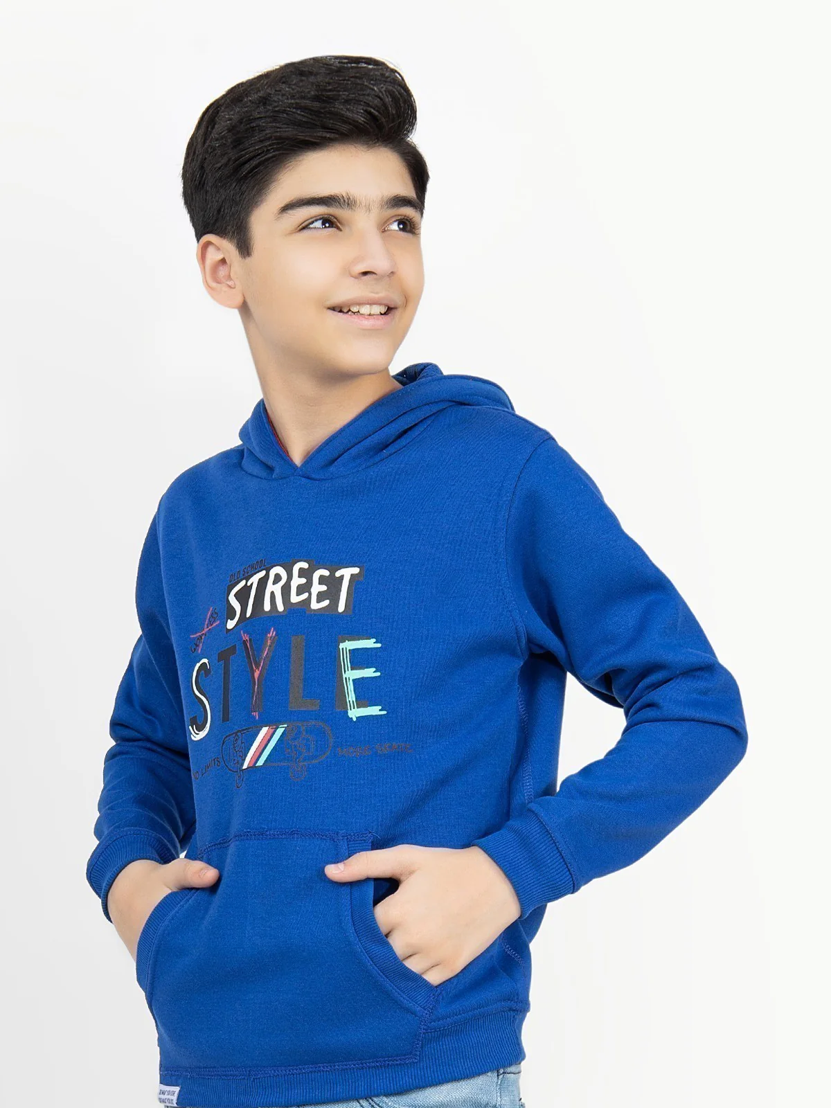 Boy's Blue Hoodie - EBTH21-017 - Image 3