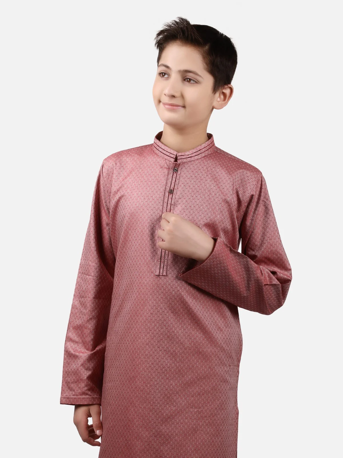 Boy's Light Pink Kurta - EBTK19-3607 - Image 2