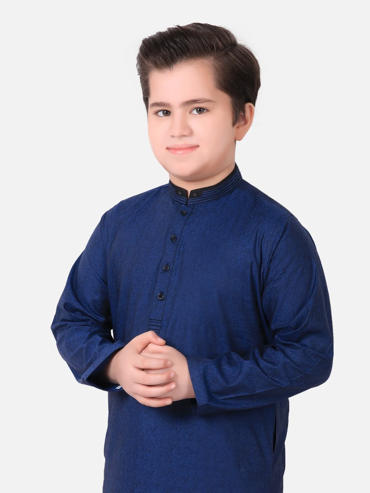 Boy's New Navy Kurta - EBTK19-3622 - Image 2