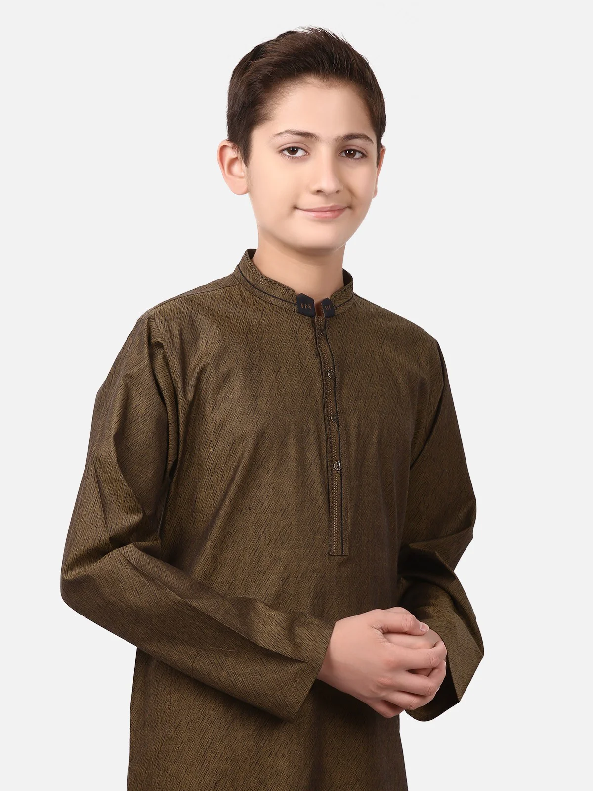 Boy's Mehndi Kurta - EBTK19-3623 - Image 2