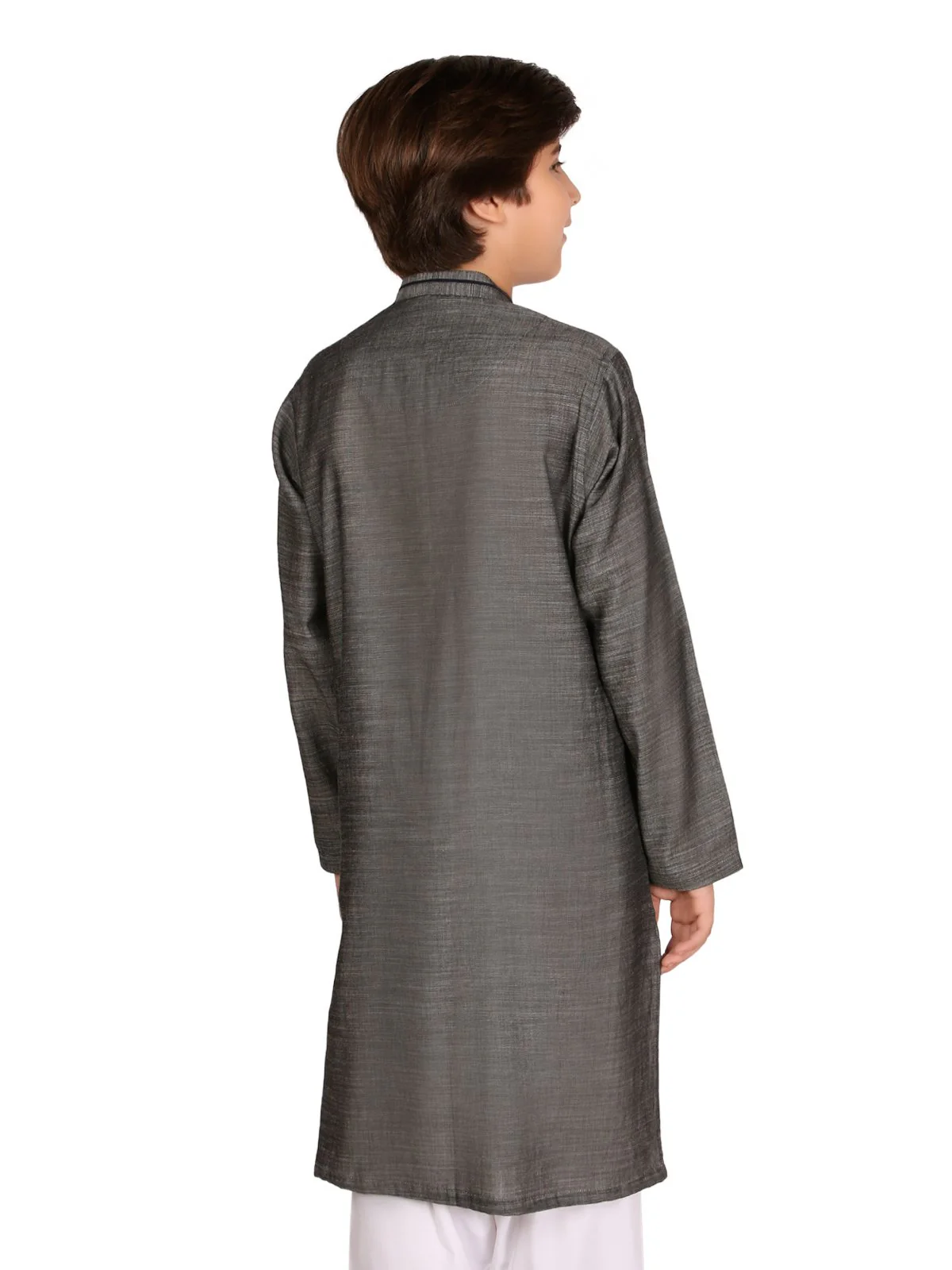 Boy's Grey Kurta - EBTK19-3655 - Image 3