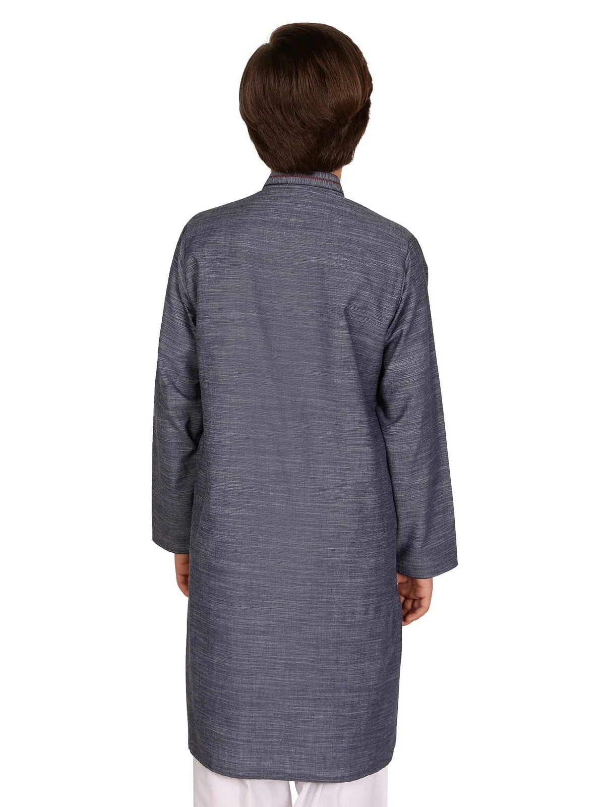 Boy's Denim Blue Kurta - EBTK19-3659 - Image 2