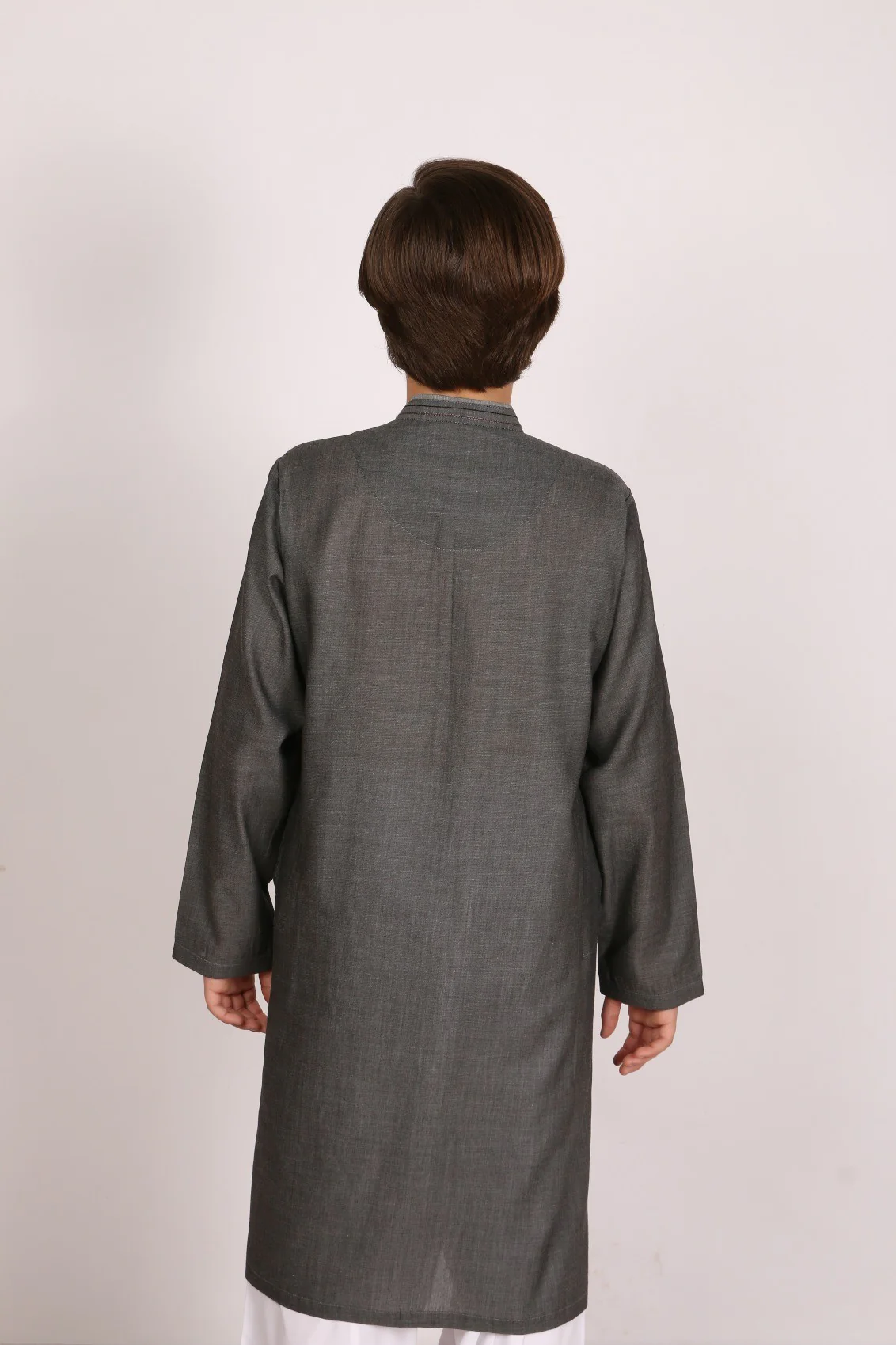 Boy's Charcoal Grey Kurta - EBTK20-3656 - Image 3