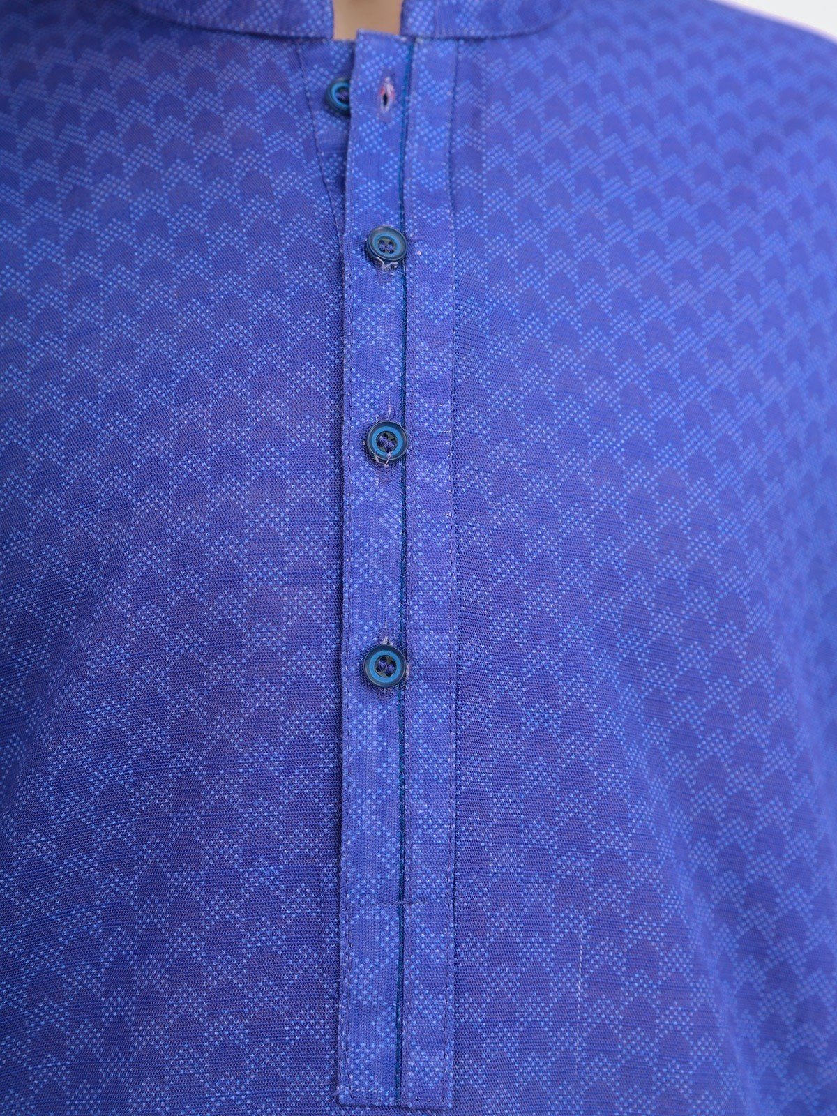 Boy's Ink Blue Kurta - EBTK20-3711 - Image 2