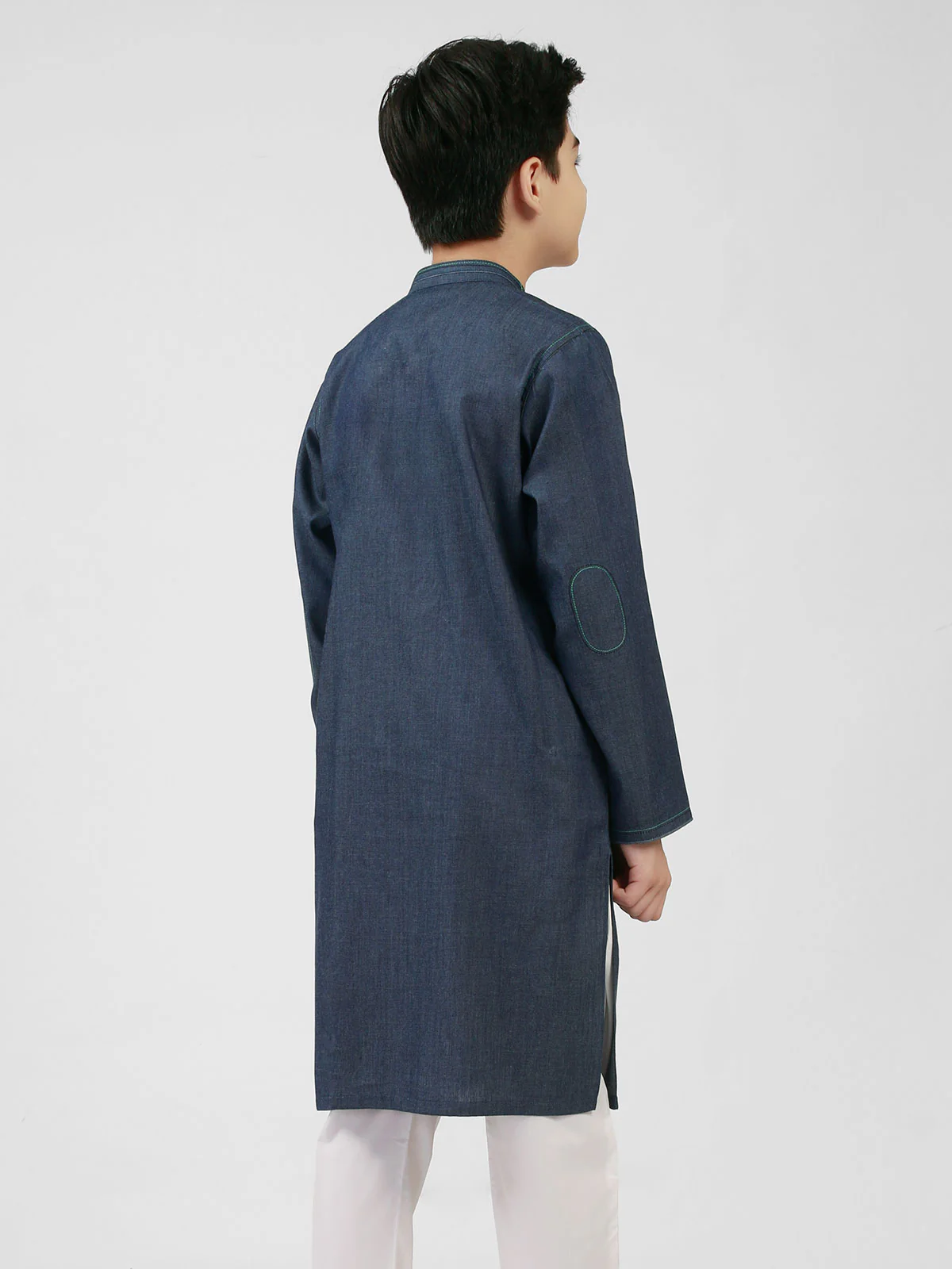 Boy's Blue Kurta - EBTK21-3729 - Image 2