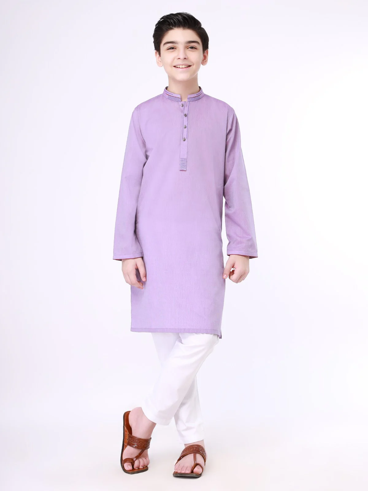 Boy's Lavender Kurta - EBTK21-3748