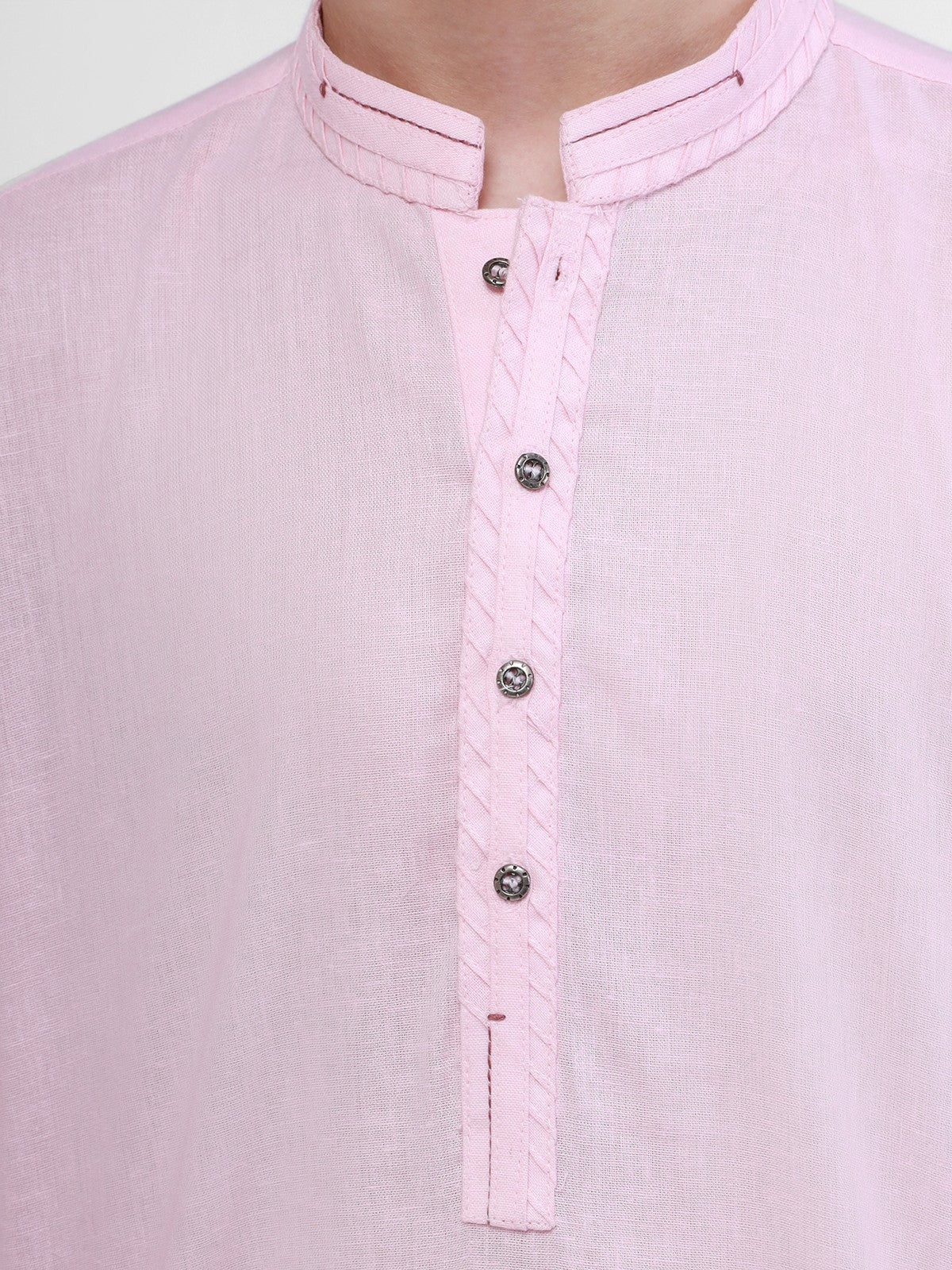 Boy's Light Pink Kurta - EBTK21-3760 - Image 3