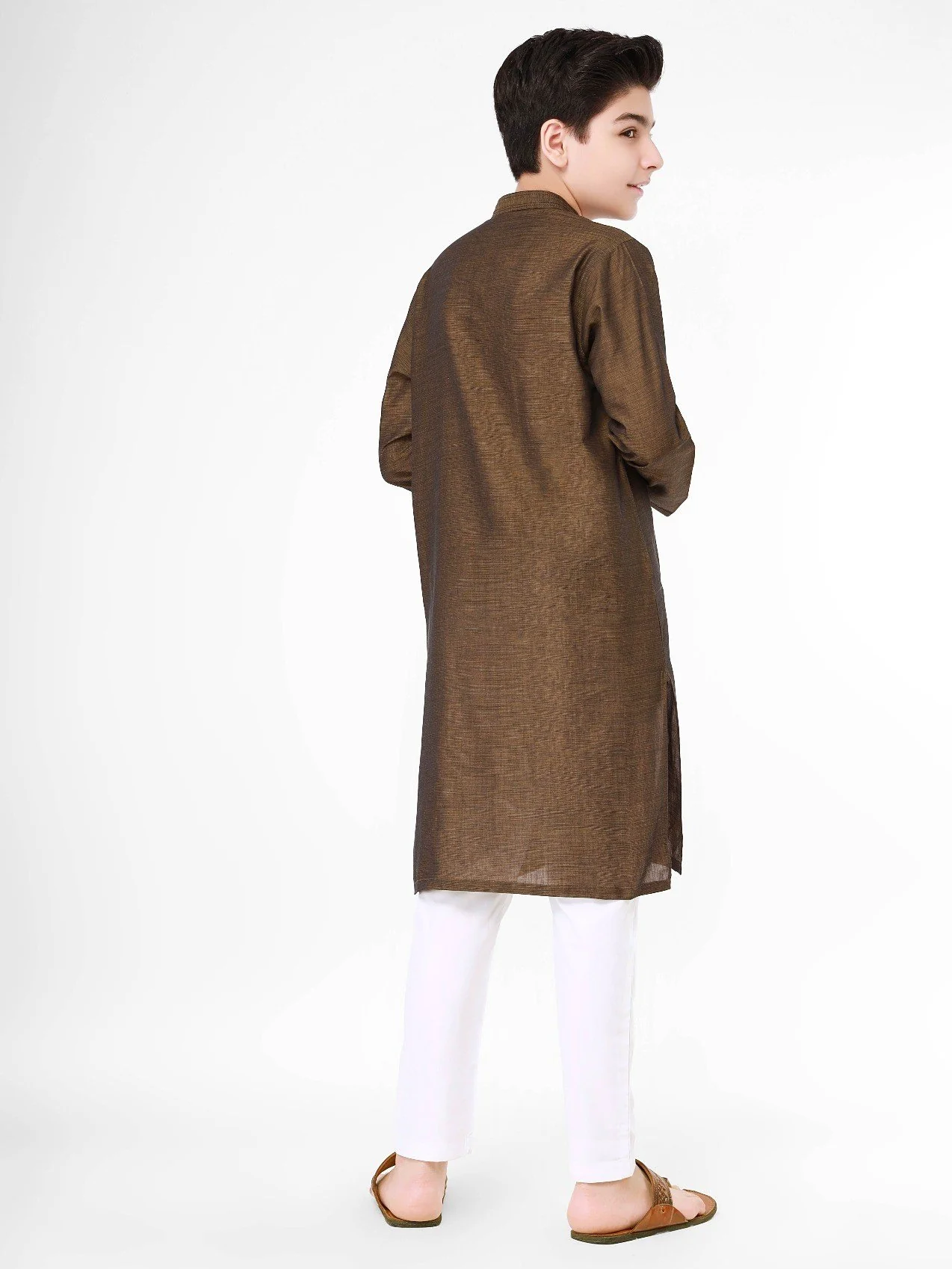 Boy's Mehndi Kurta - EBTK21-3775 - Image 3