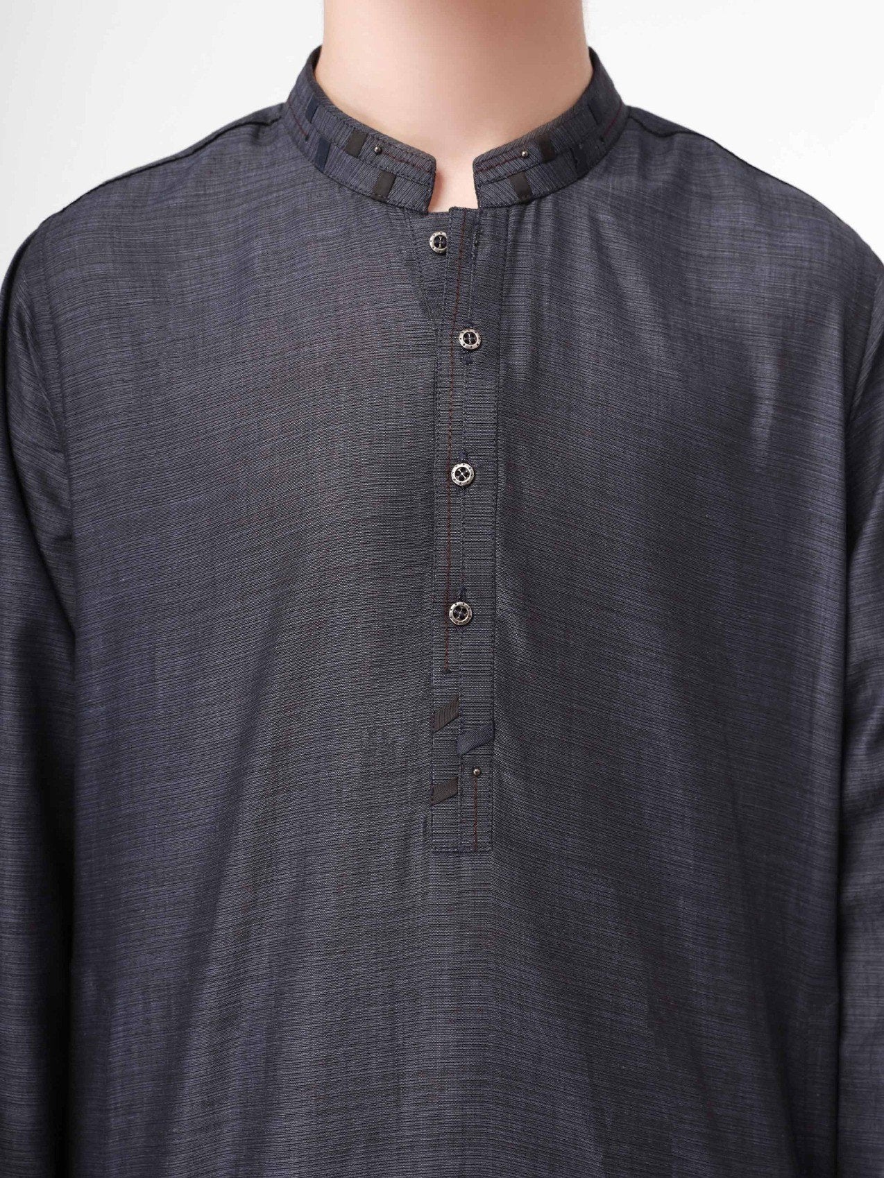 Boy's Dark Navy Kurta - EBTK21-3776 - Image 2