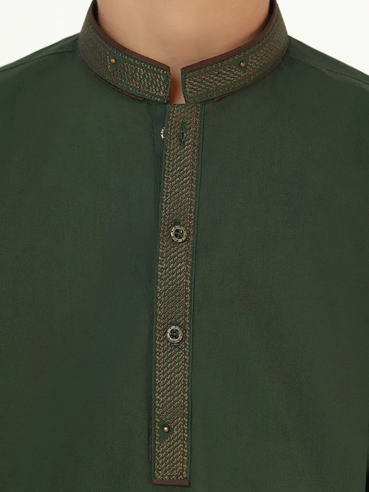Boy's Green Kurta - EBTK22-3749 - Image 4
