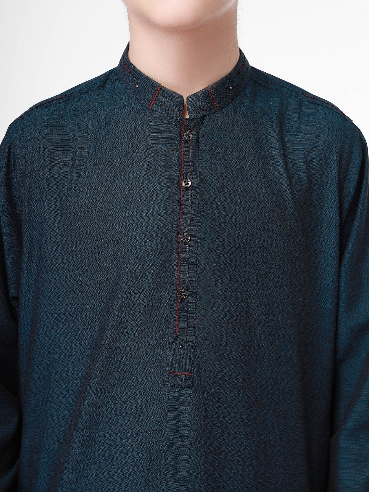Boy's Teal Kurta - EBTK22-3773 - Image 2
