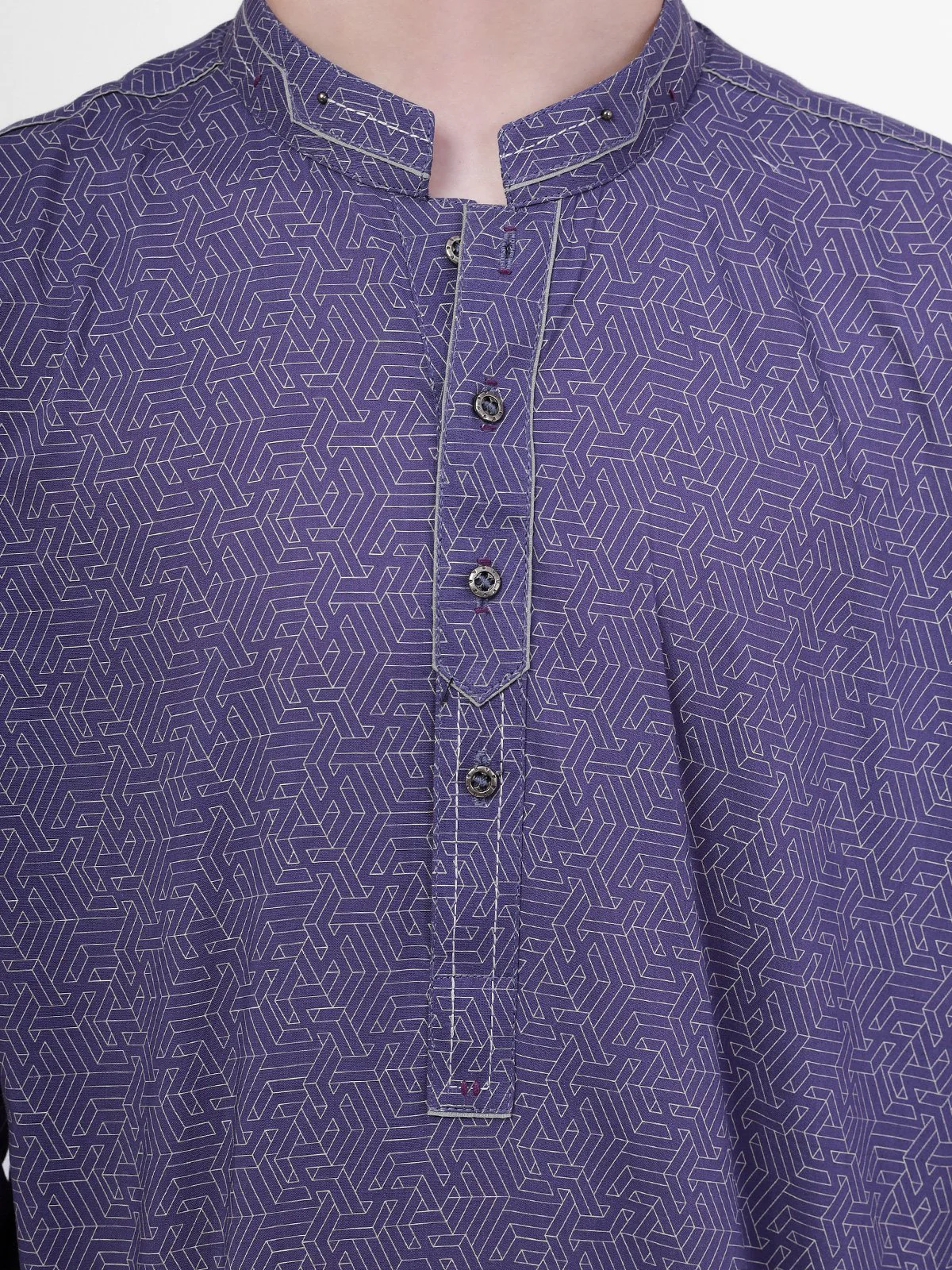 Boy's Purple Kurta - EBTK22-3783 - Image 2