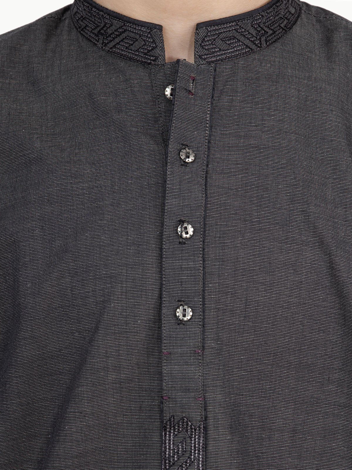 Boy's Grey Kurta - EBTK22-3788 - Image 4