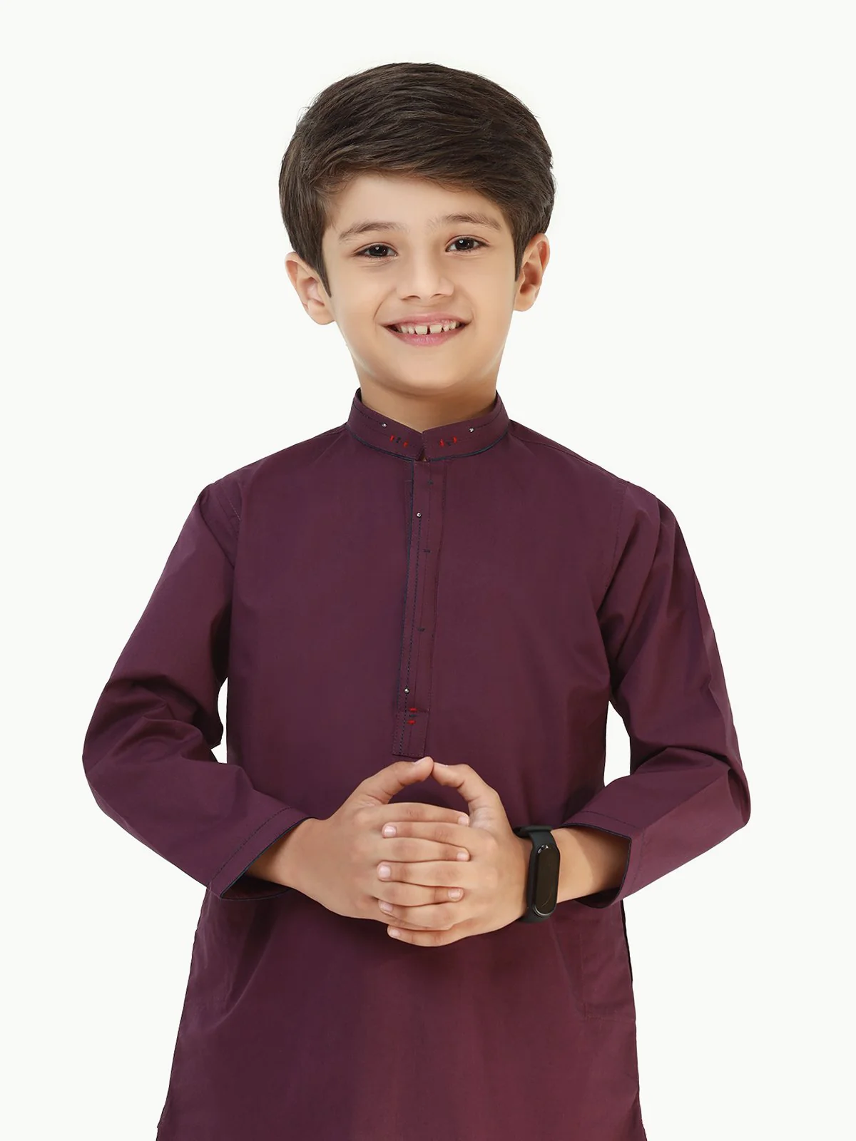 Boy's Purple Kurta - EBTK22-3792 - Image 2