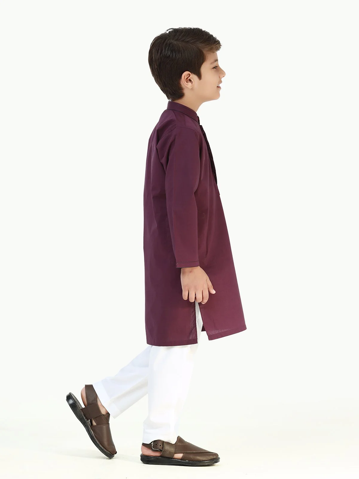 Boy's Purple Kurta - EBTK22-3792 - Image 3