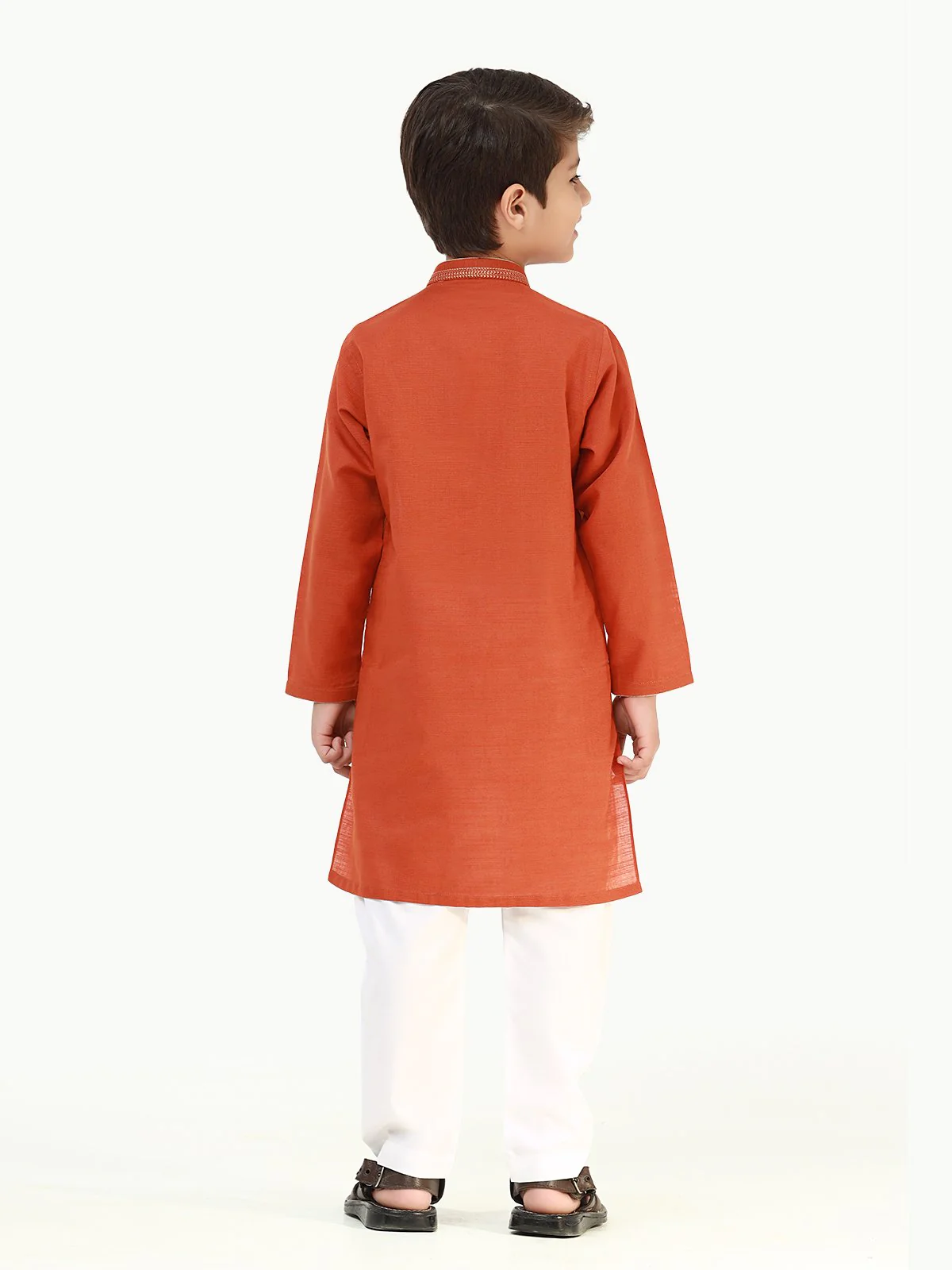 Boy's Rust Kurta - EBTK22-3809 - Image 5
