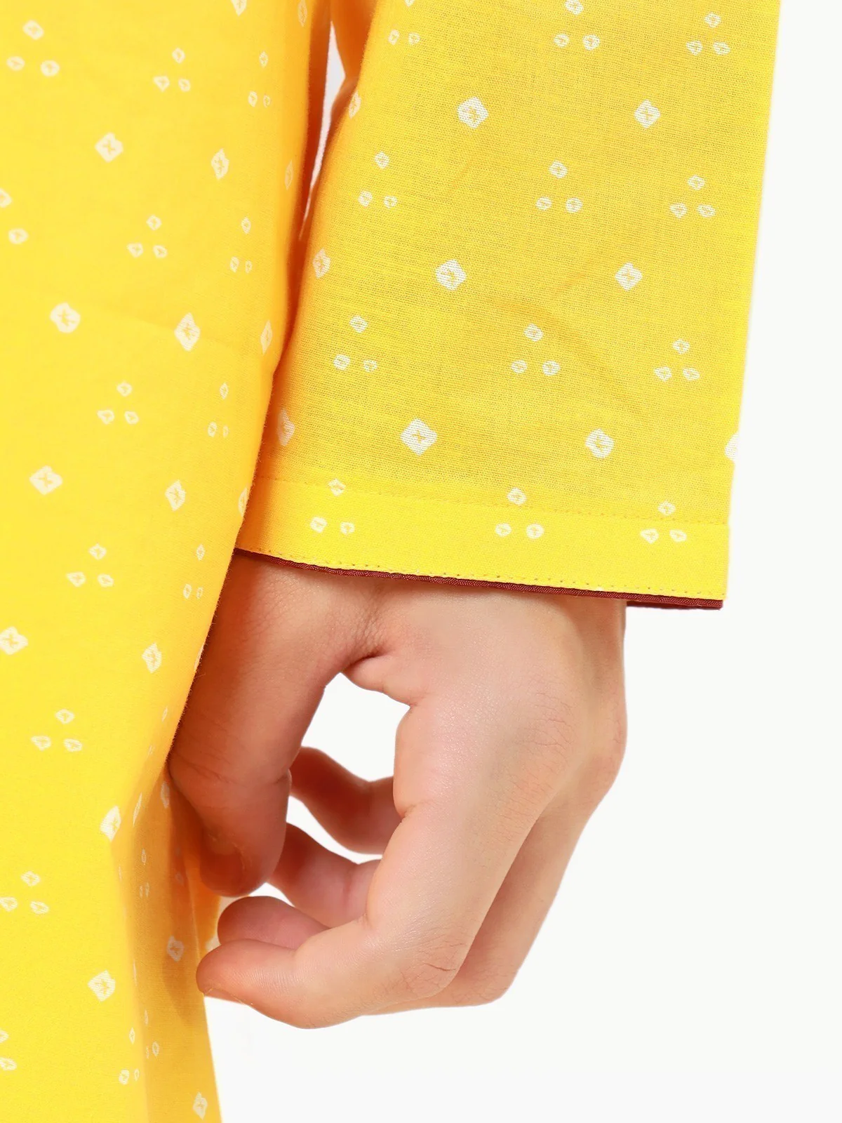 Boy's Yellow Kurta - EBTK22-3816 - Image 4