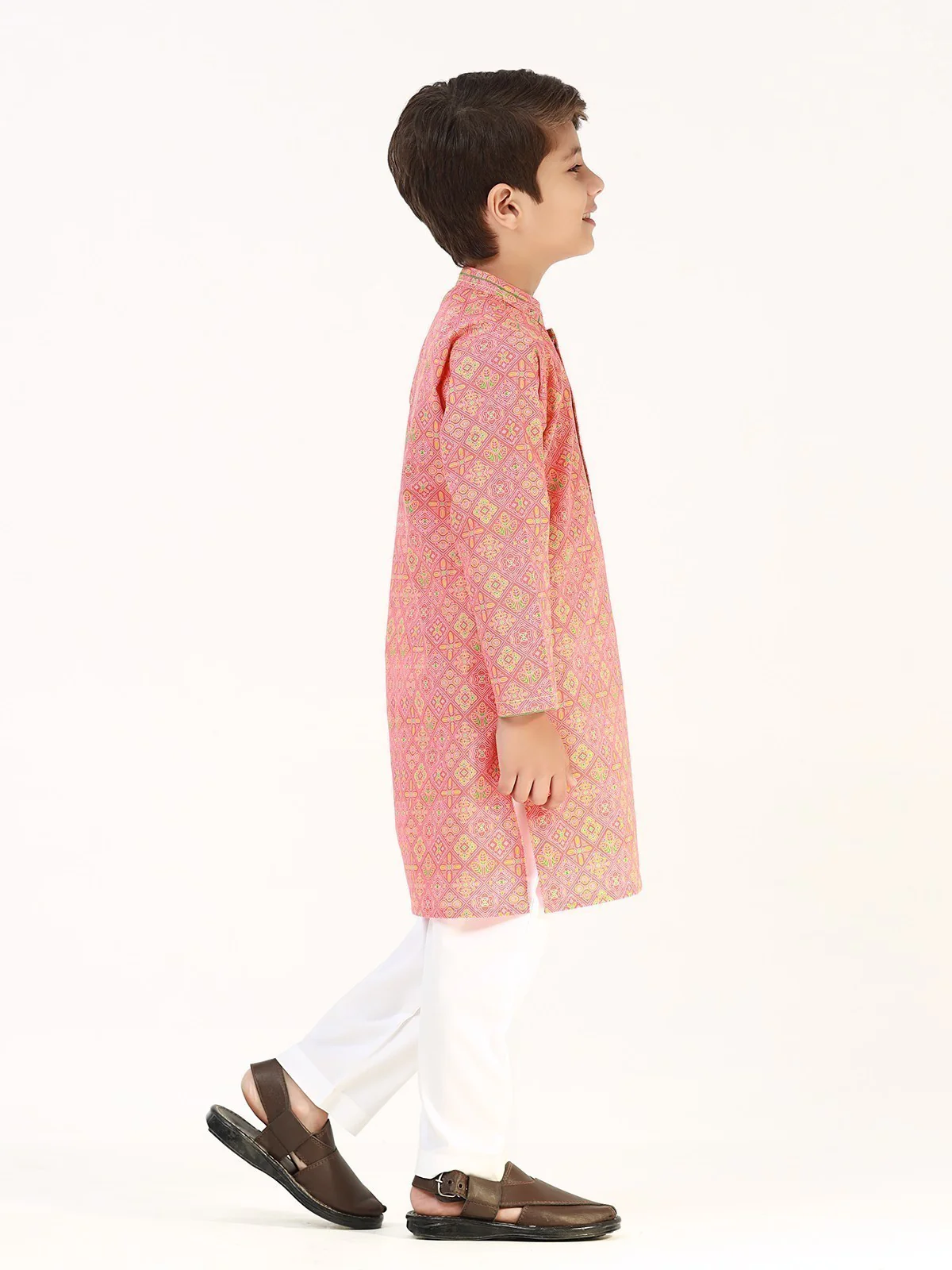 Boy's Dark Peach Kurta - EBTK22-3822 - Image 3