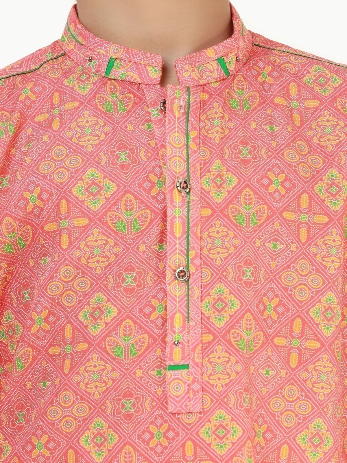 Boy's Dark Peach Kurta - EBTK22-3822 - Image 4