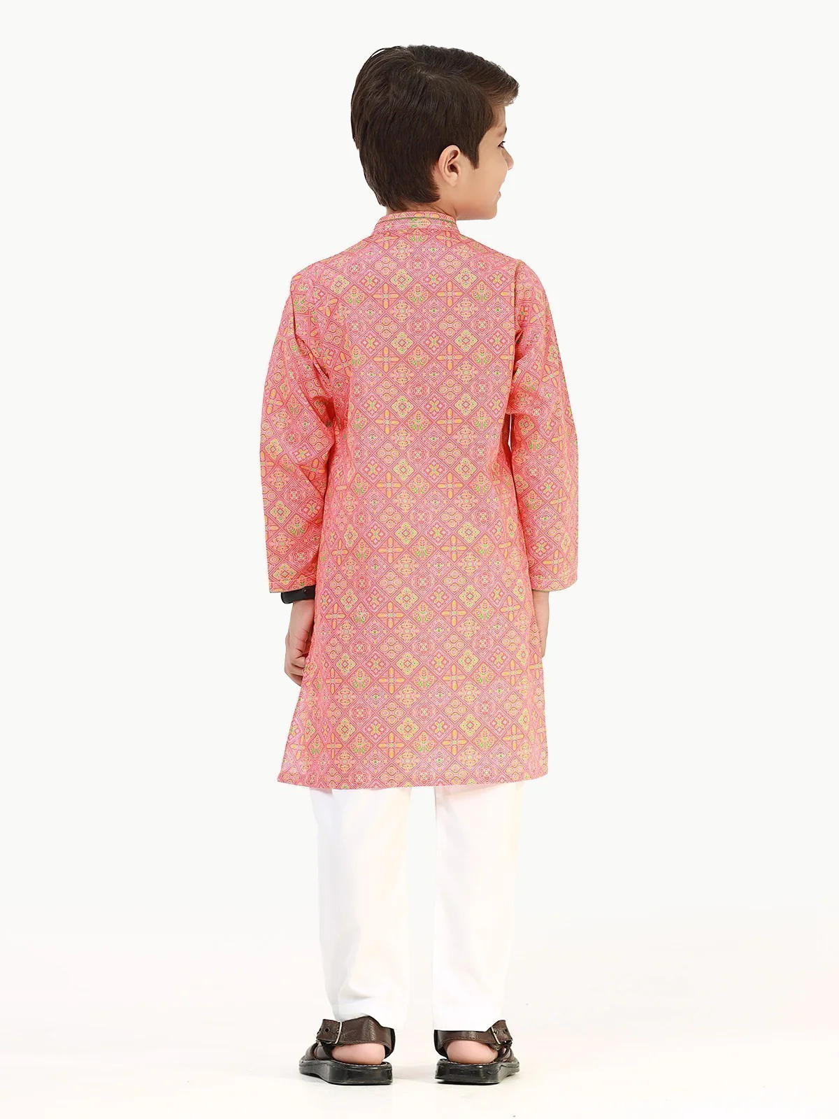 Boy's Dark Peach Kurta - EBTK22-3822 - Image 5