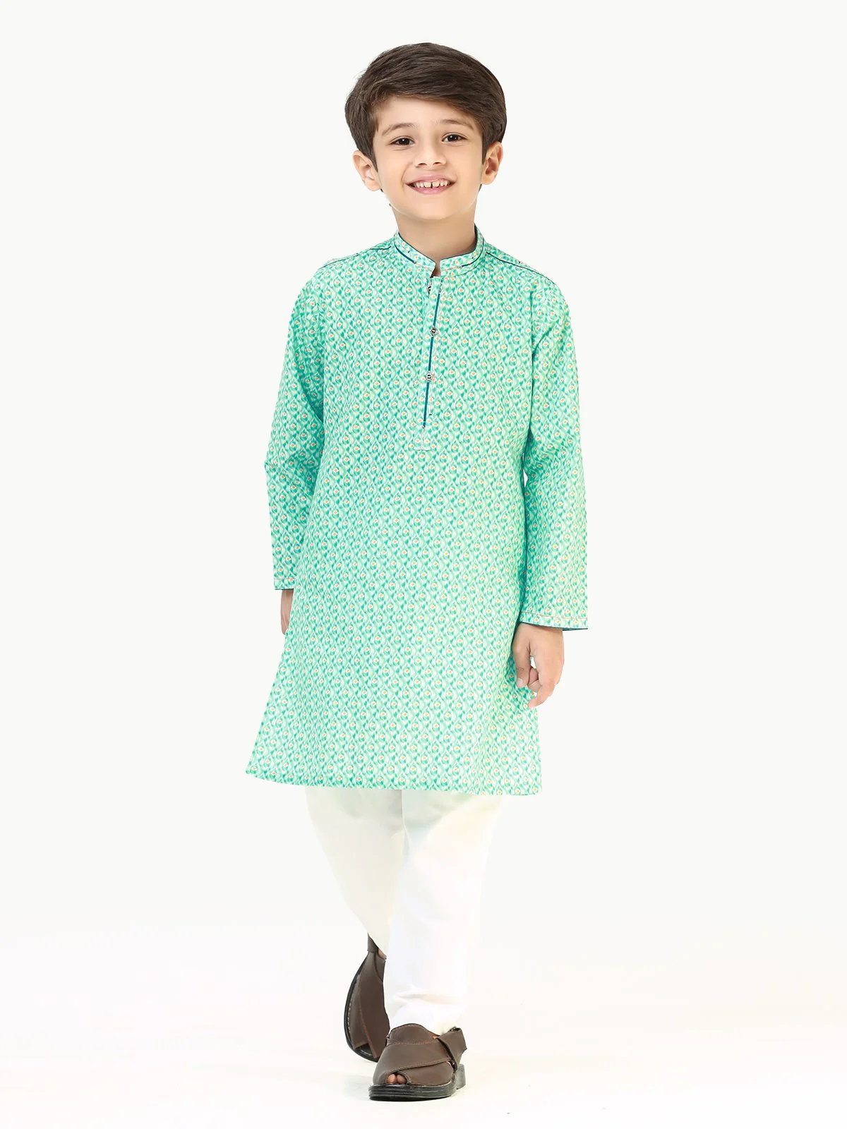 Boy's Aqua Kurta - EBTK22-3824