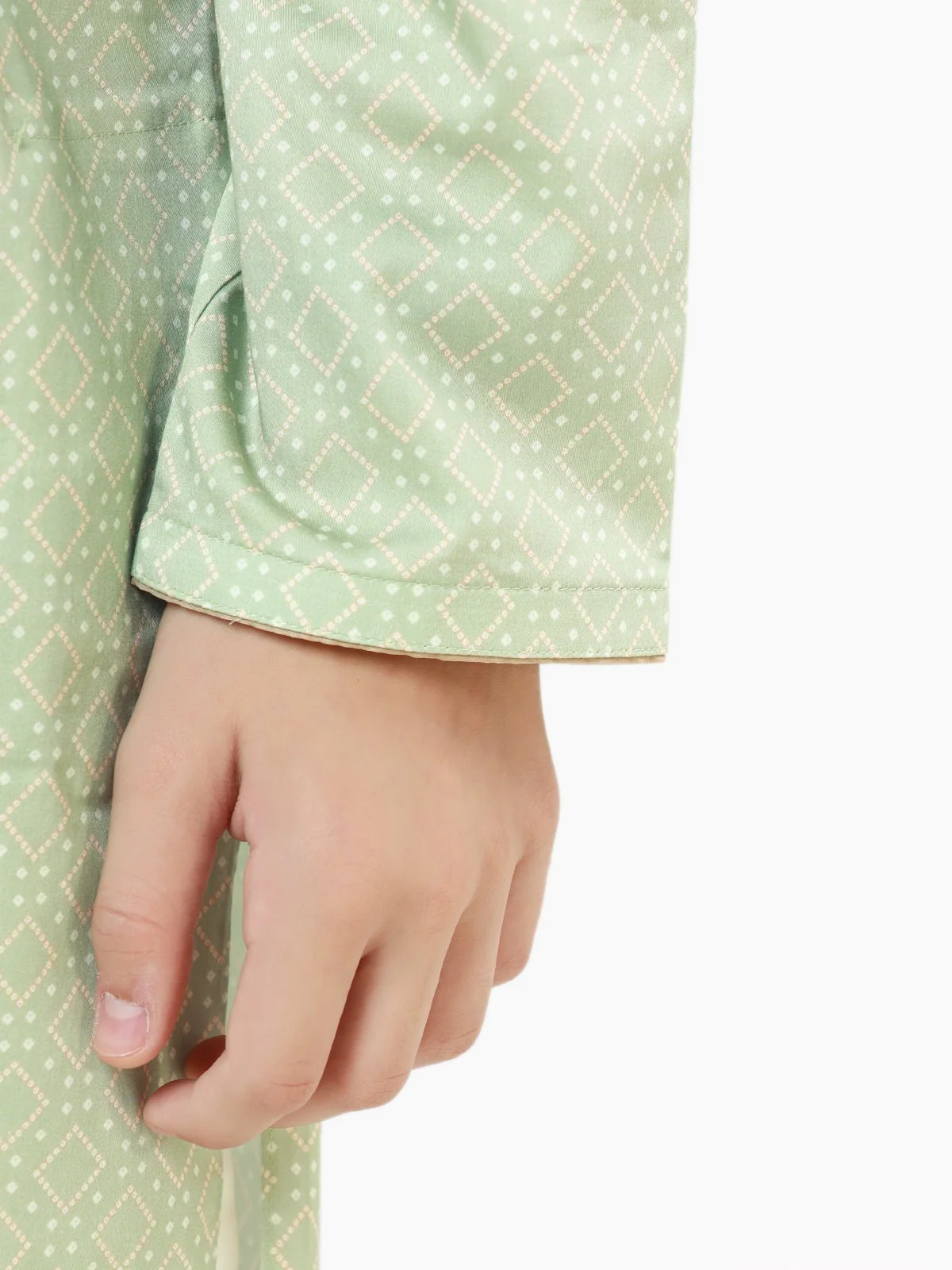 Boy's Light Green Kurta - EBTK22-3827 - Image 4