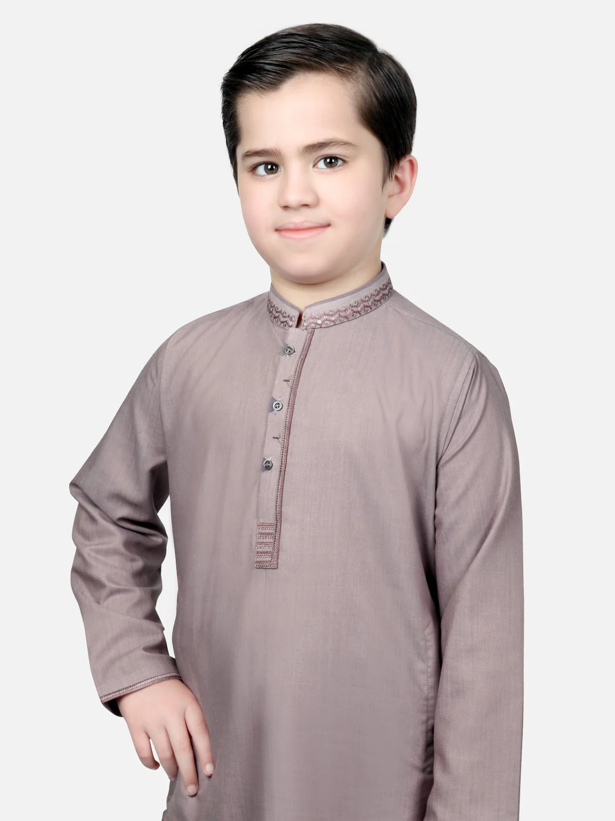 Boys Light Purple Kurta Shalwar - EBTKS18-3514 - Image 2