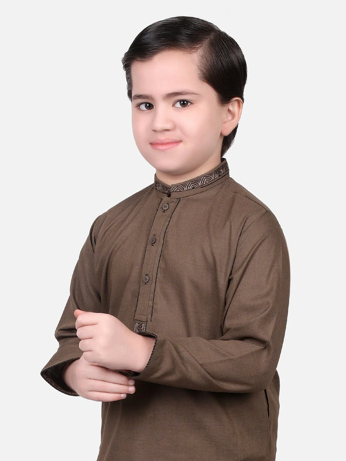 Boys Mehndi Kurta Shalwar - EBTKS18-3519 - Image 2