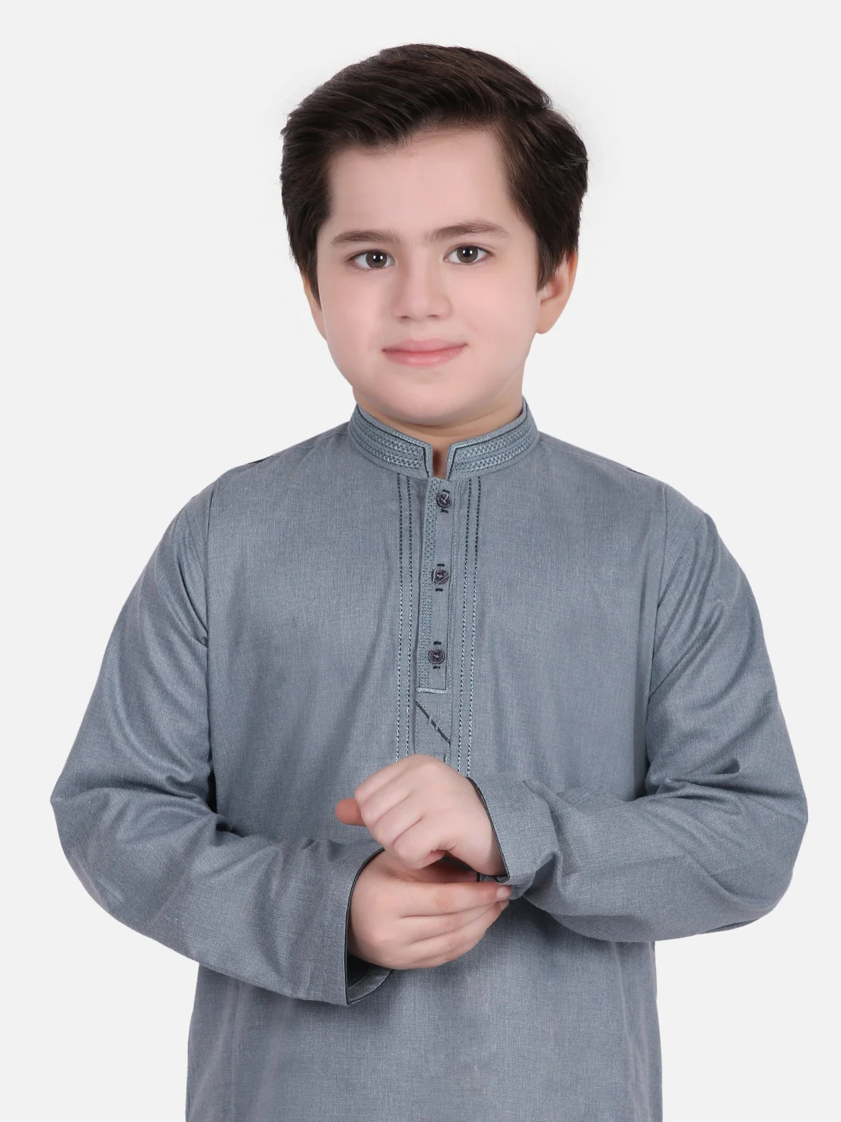 Boys Sea Green Kurta Shalwar - EBTKS18-3558 - Image 2